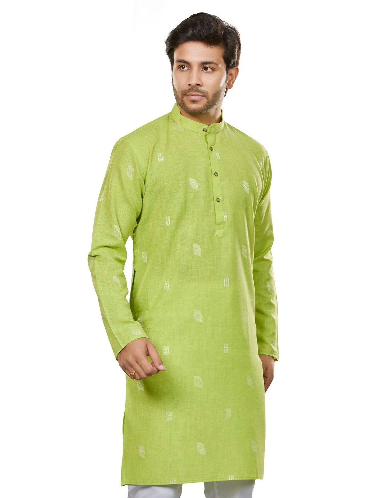Cotton Kurta for Men - Green | KUSRBUNEO3