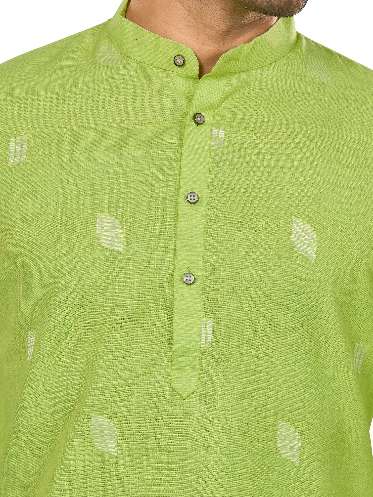 Cotton Kurta for Men - Green | KUSRBUNEO3 | DesiQlo
