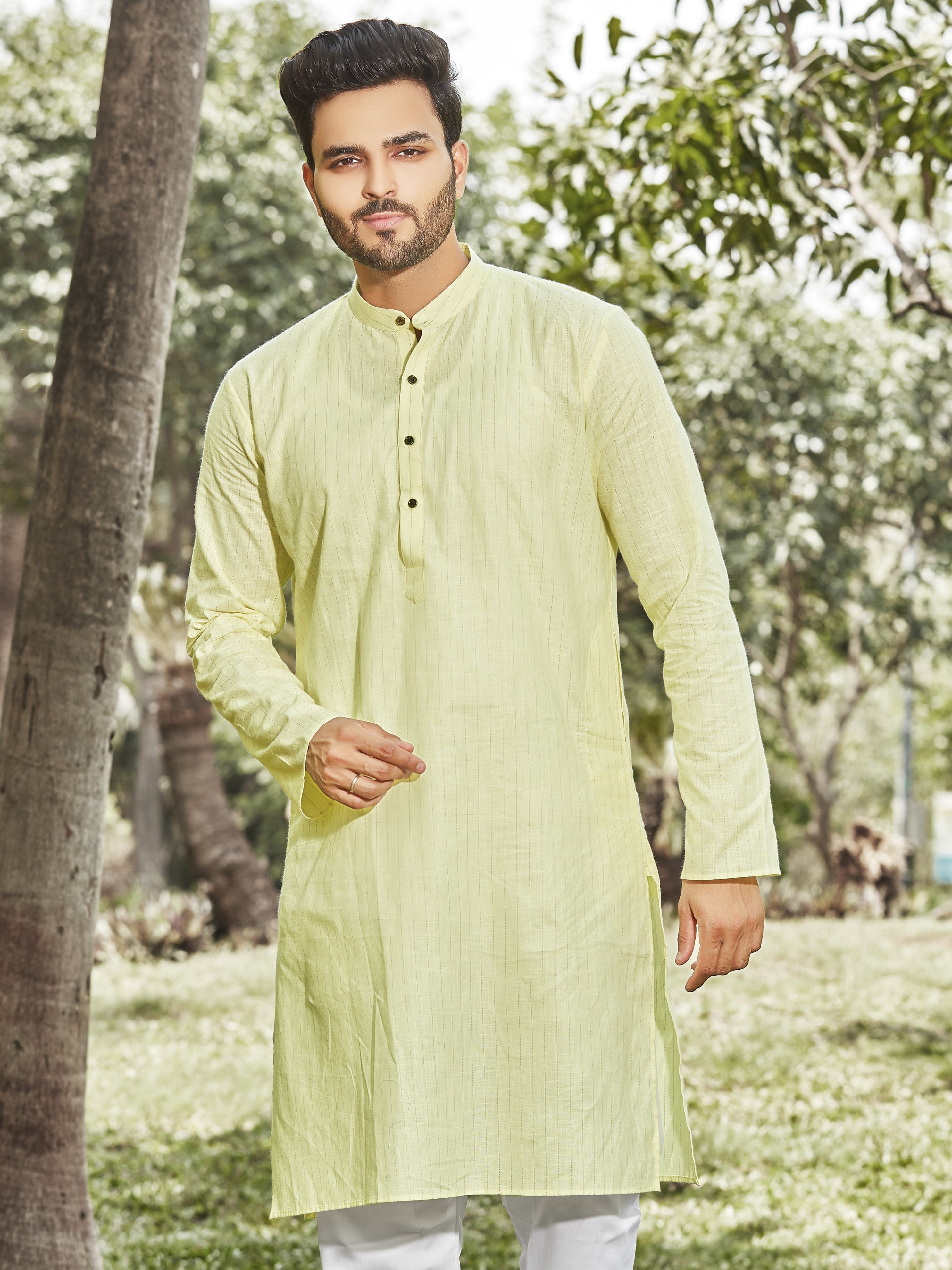 Cotton Kurta for Men - Multicolor | KPUCCLLY38 | DesiQlo