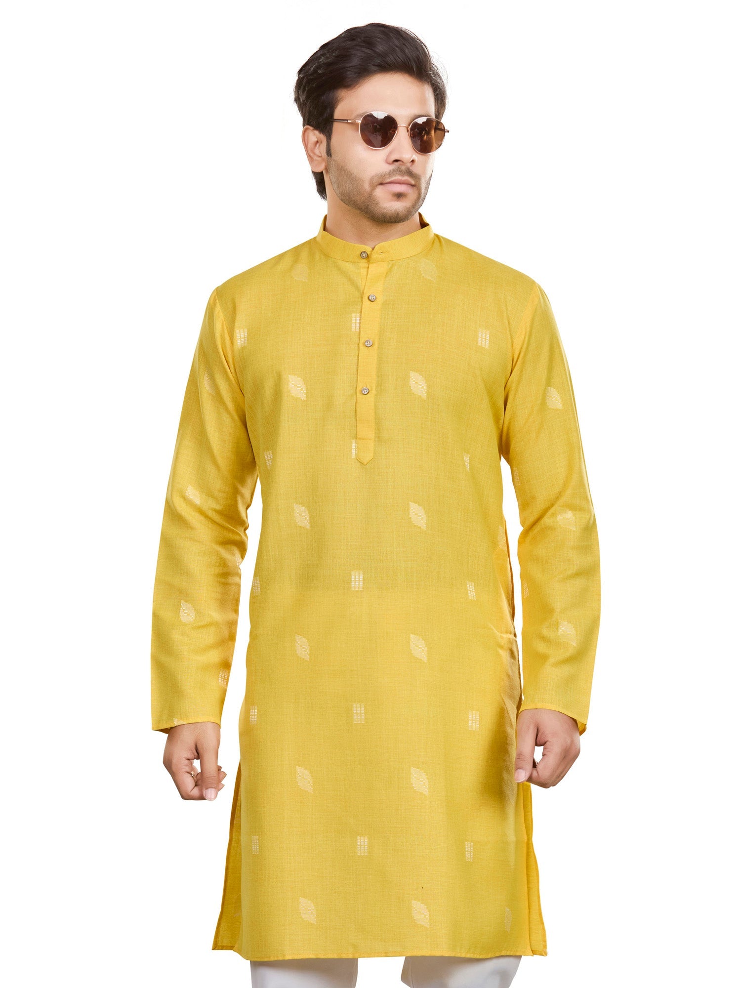 Cotton Kurta for Men - Orange | KUSRBUYEL3 | DesiQlo