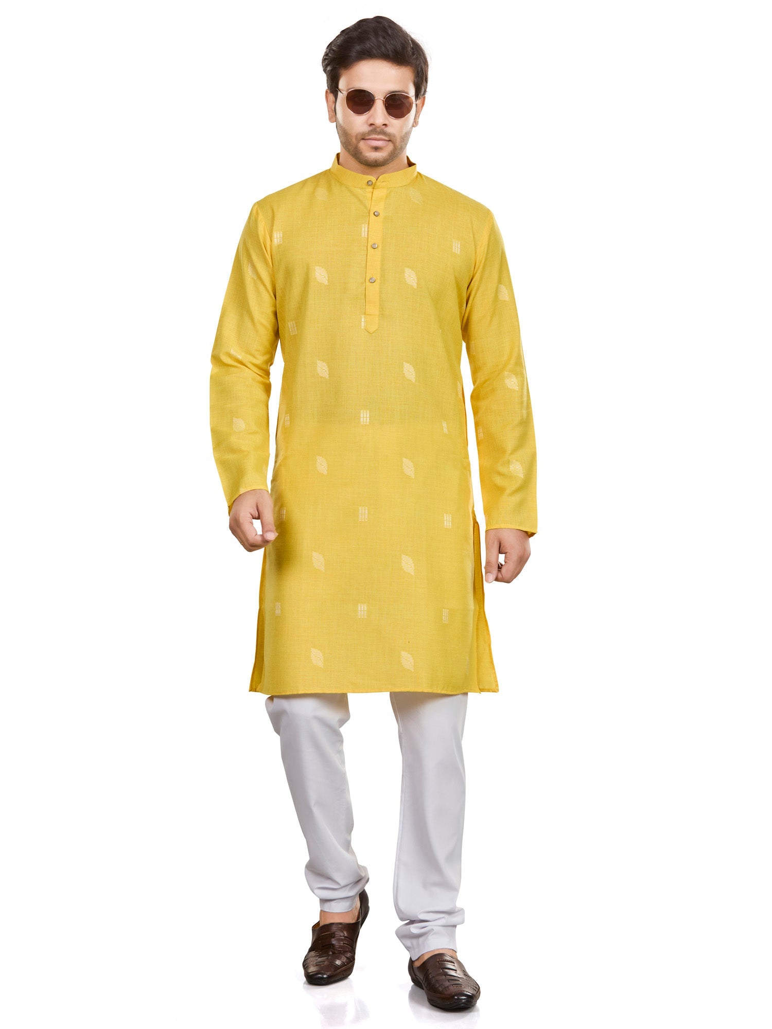 Cotton Kurta for Men - Orange | KUSRBUYEL3 | DesiQlo