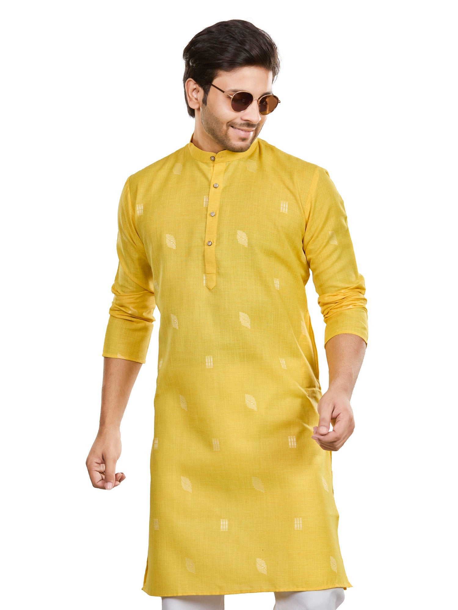 Cotton Kurta for Men - Orange | KUSRBUYEL3 | DesiQlo