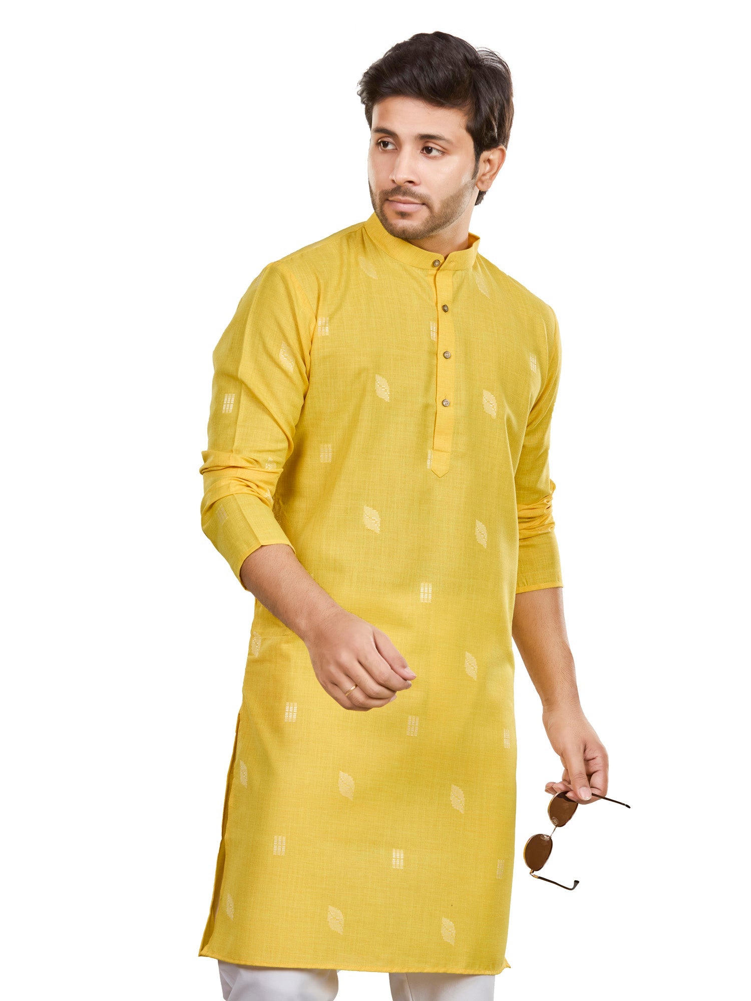 Cotton Kurta for Men - Orange | KUSRBUYEL3 | DesiQlo