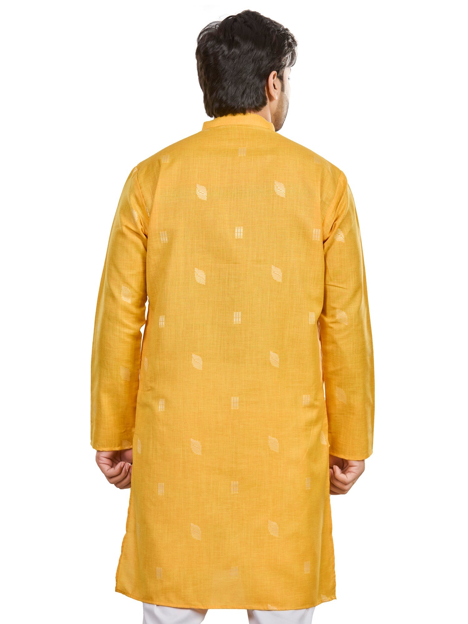 Cotton Kurta for Men - Orange | KUSRBUOR38 | DesiQlo