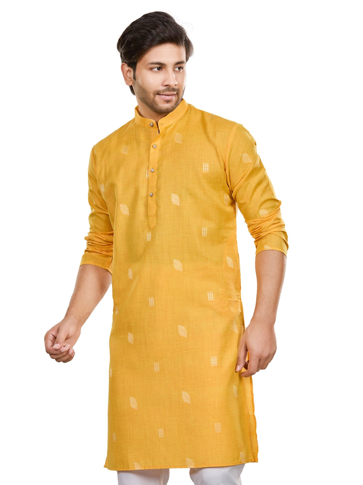 Cotton Kurta for Men - Orange | KUSRBUOR38 | DesiQlo
