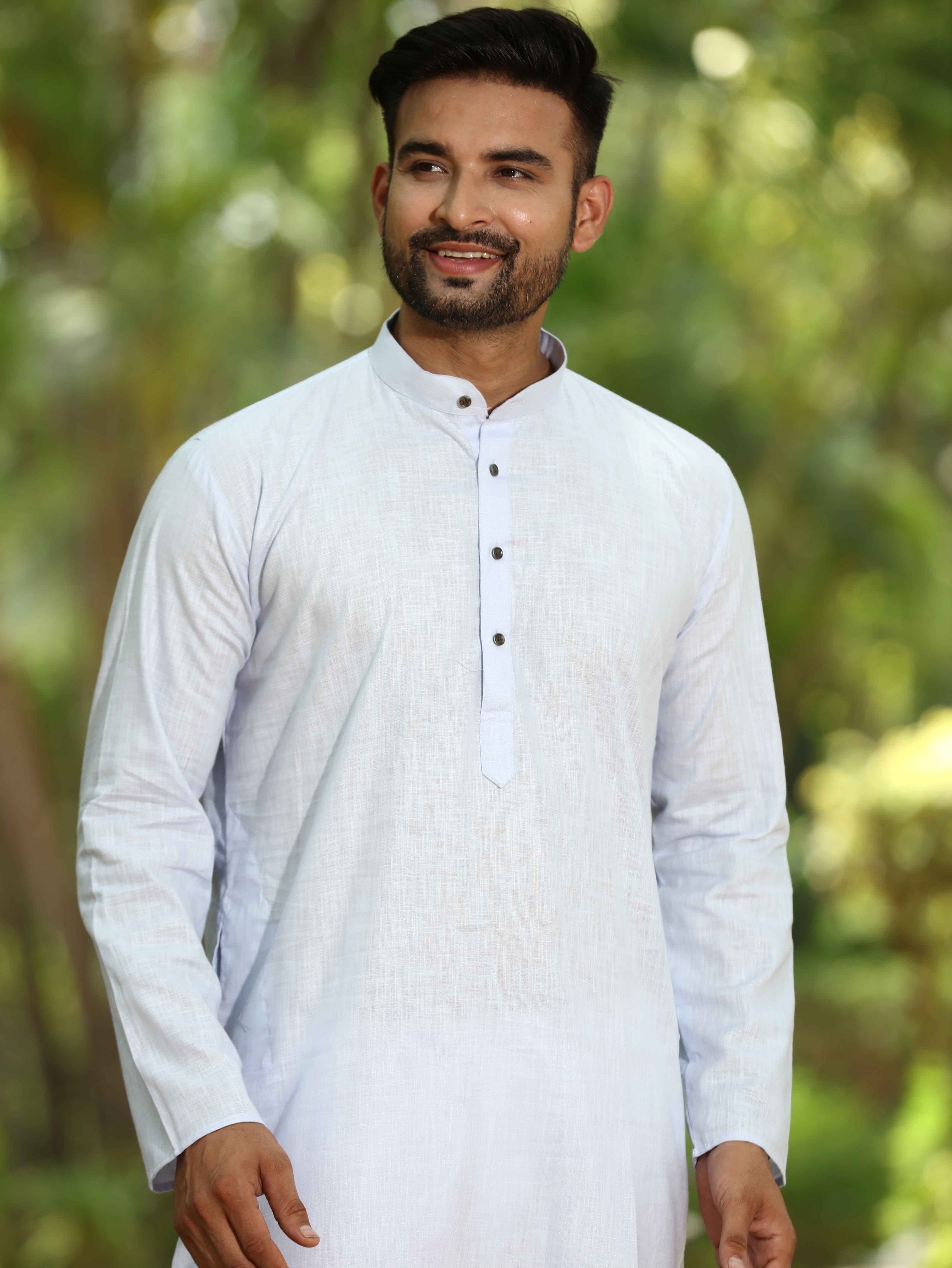 Cotton Kurta for Men - Blue | KPUCLCLGR3 | DesiQlo