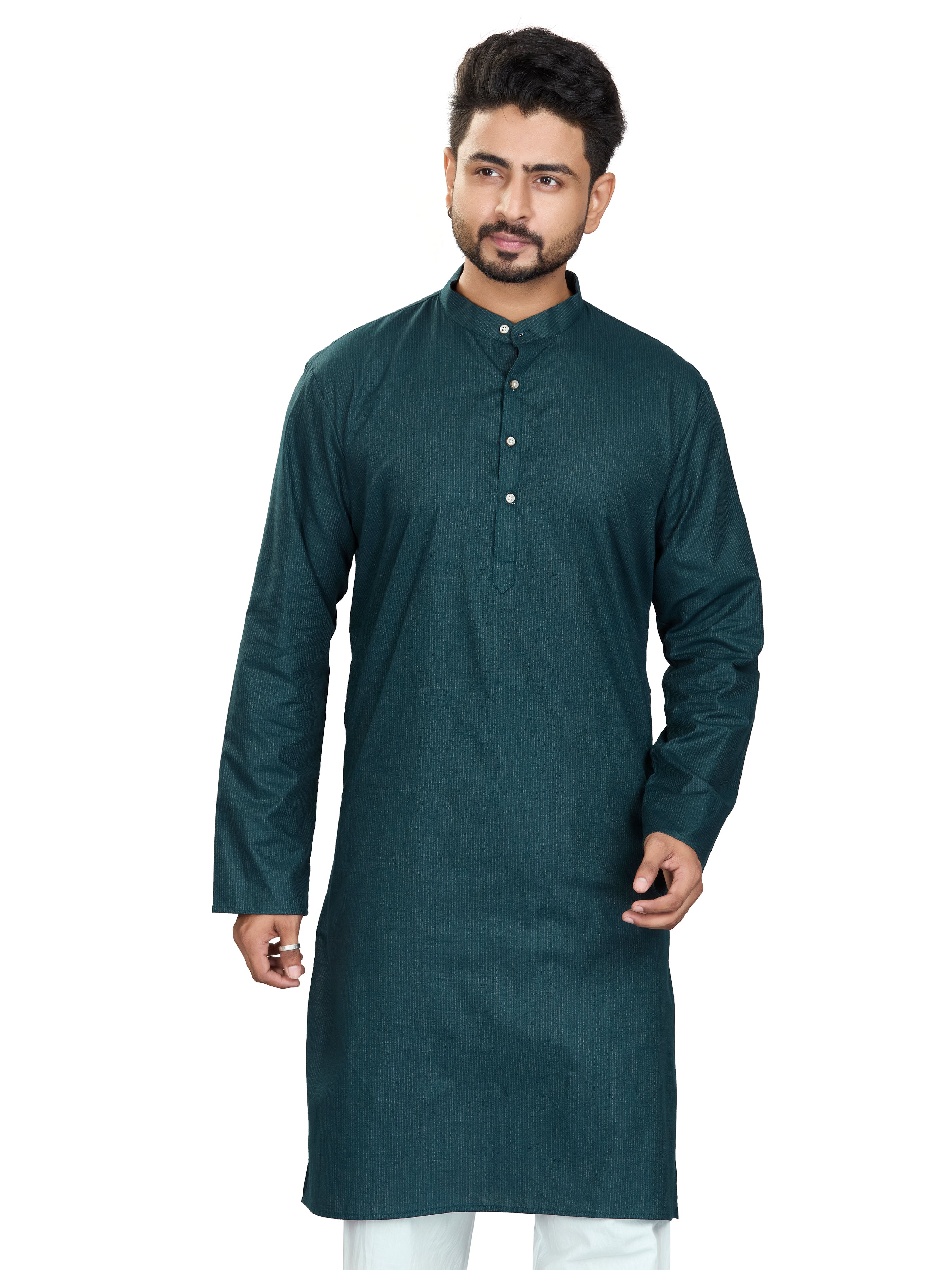 Cotton Kurta for Men - White | KUAVZSGRN3 | DesiQlo