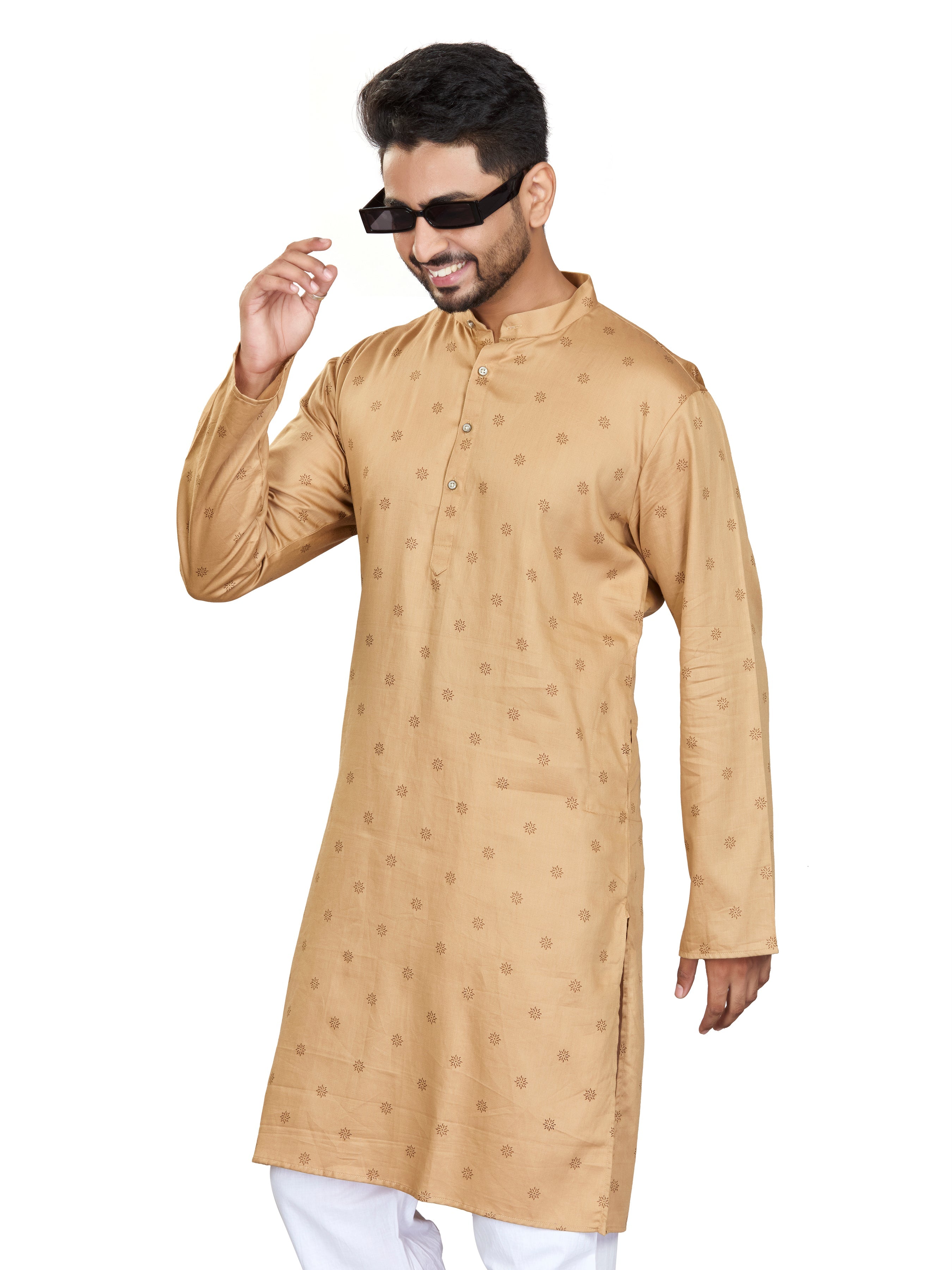 Cotton Kurta for Men - White | KUAVBUGOL3 | DesiQlo