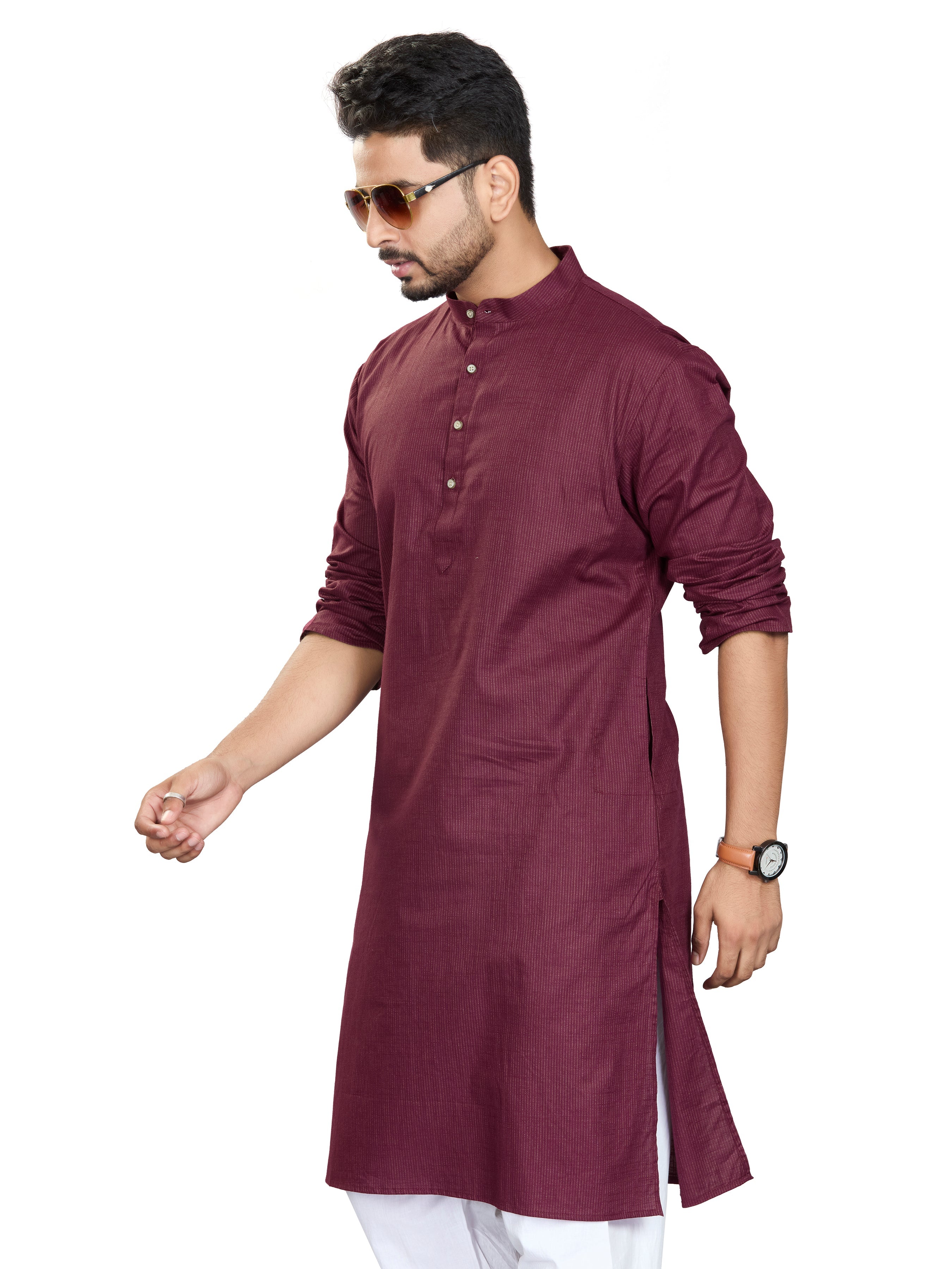 Cotton Kurta for Men - White | KUAVZSMAR3 | DesiQlo