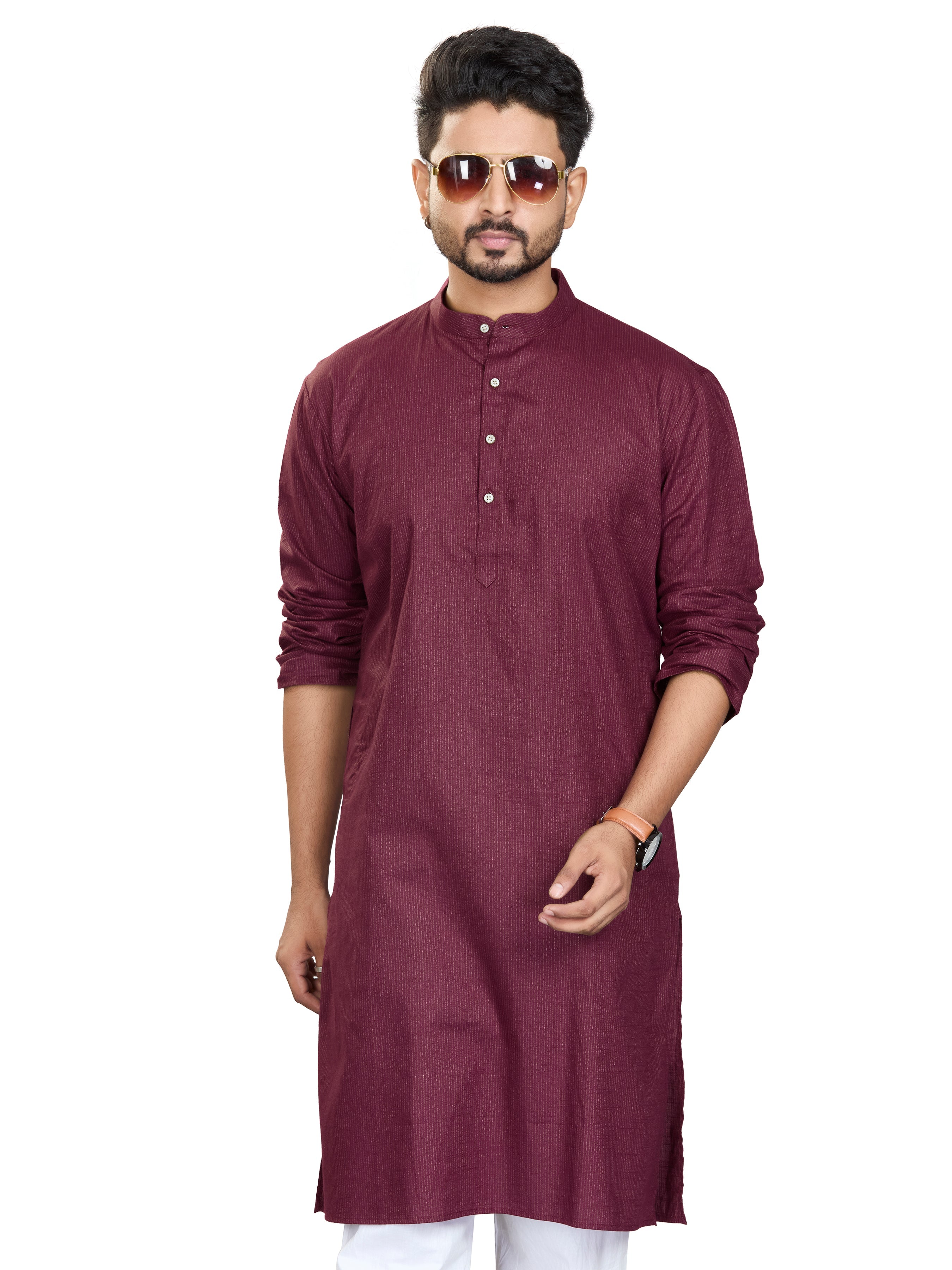 Cotton Kurta for Men - White | KUAVZSMAR3 | DesiQlo