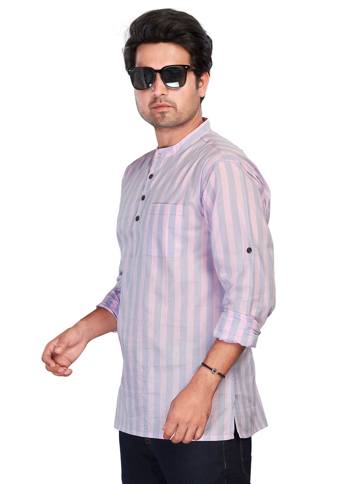 Cotton Short Kurta for Men - Multicolor | SKSRLIPIN3