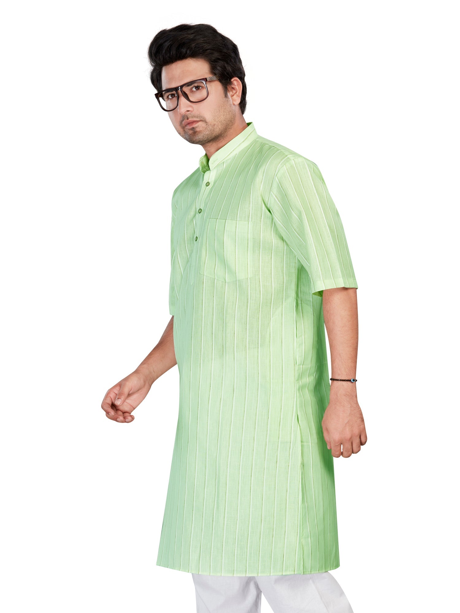 Cotton Modi Kurta for Men - Multicolor | HKSRLIGRN3 | DesiQlo
