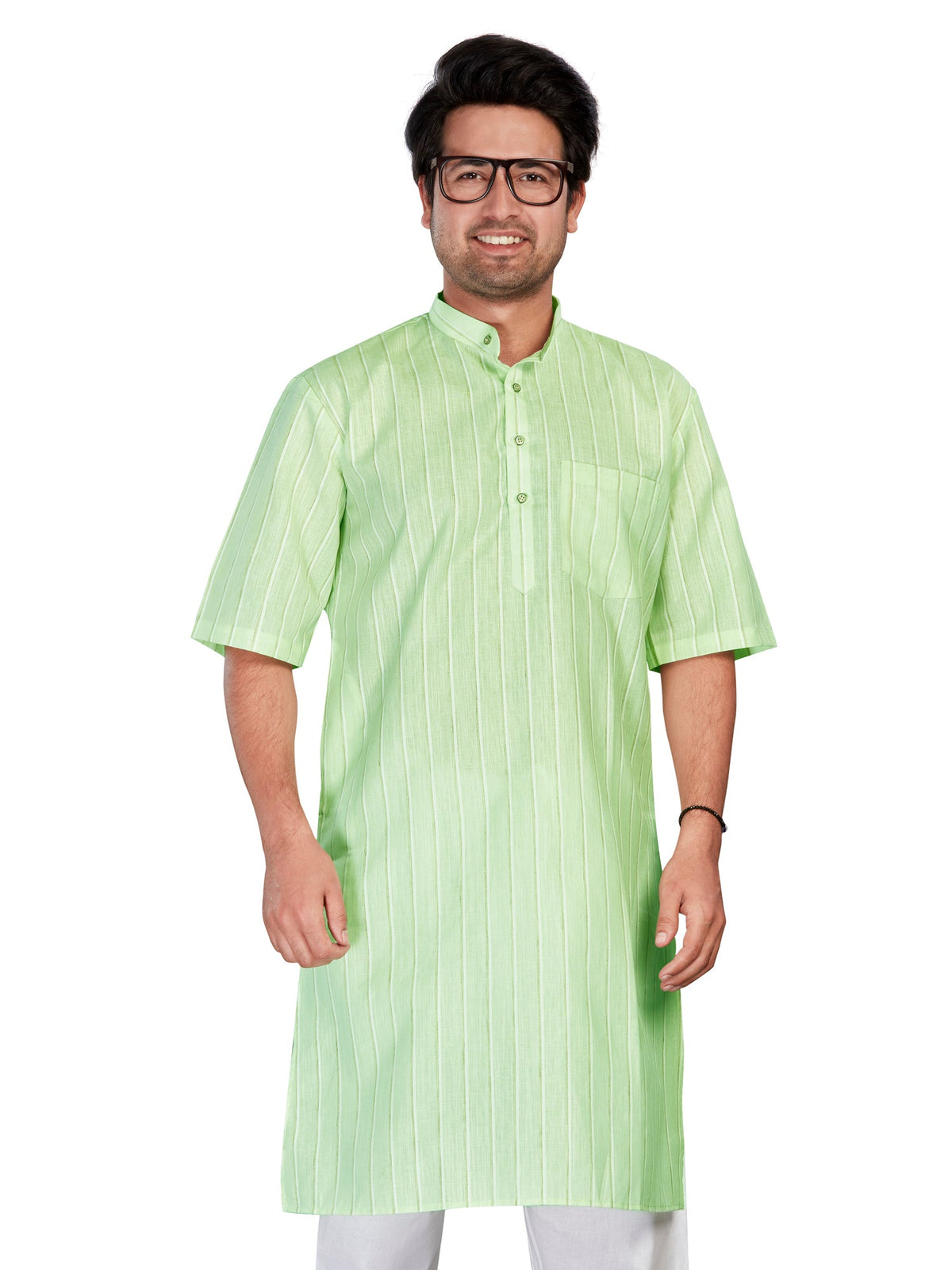 Cotton Modi Kurta for Men - Multicolor | HKSRLIGRN3