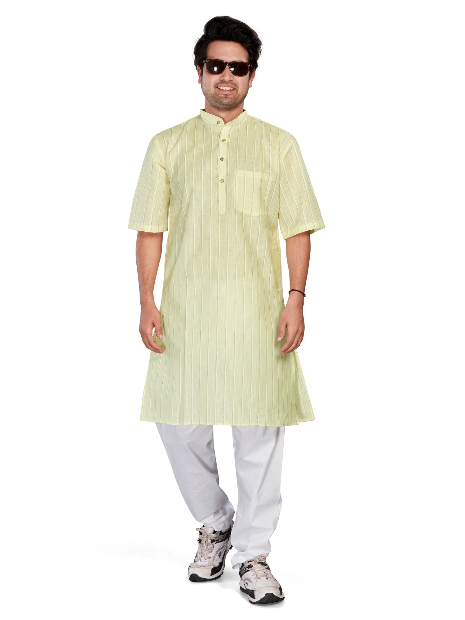 Cotton Modi Kurta for Men - Multicolor | HKSRLIYEL3 | DesiQlo