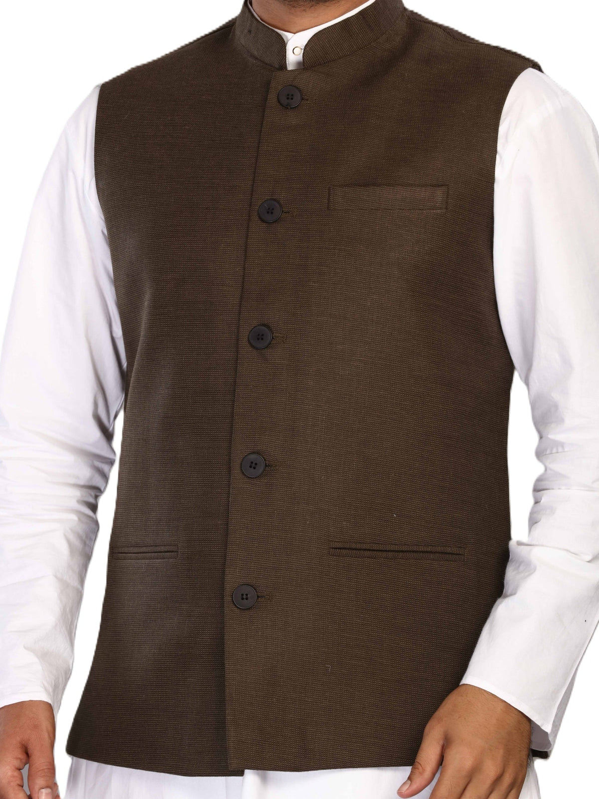 Cotton Nehru Jacket for Men - Green | WCSR1136ML