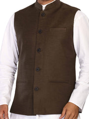 Cotton Nehru Jacket for Men - Green | WCSR1136ML