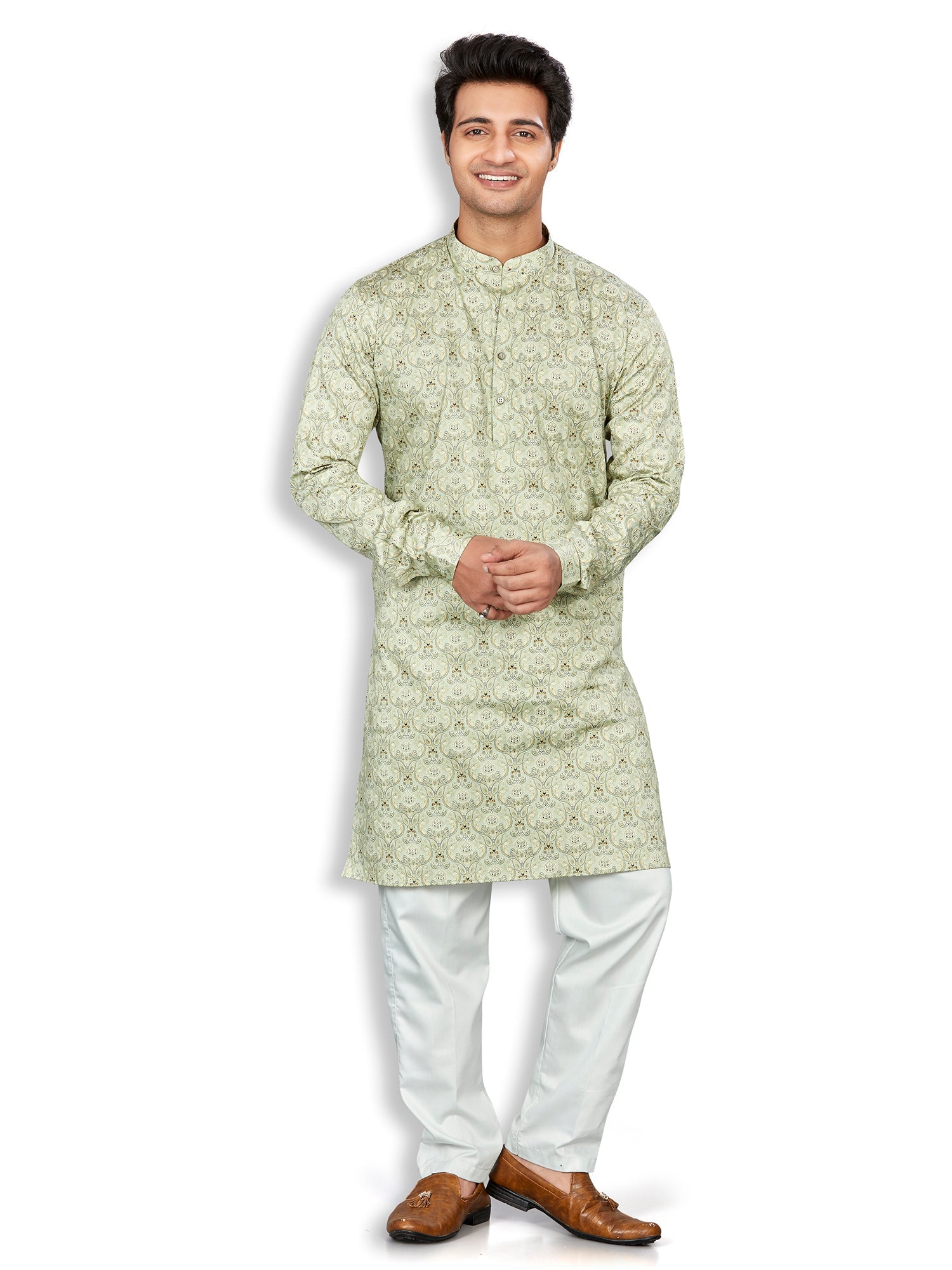 Cotton Kurta for Men - Multicolor | KPAVCUPOL3 | DesiQlo