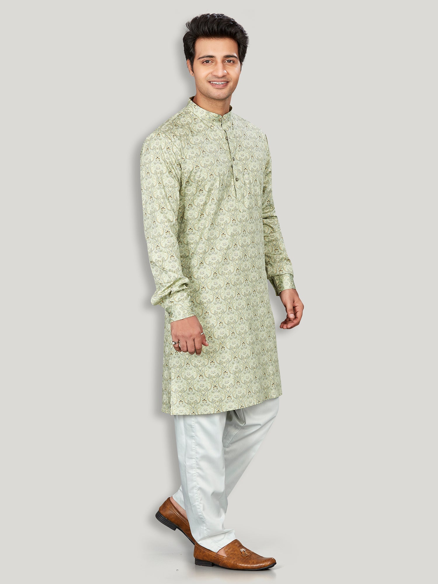 Cotton Kurta for Men - Multicolor | KPAVCUPOL3 | DesiQlo
