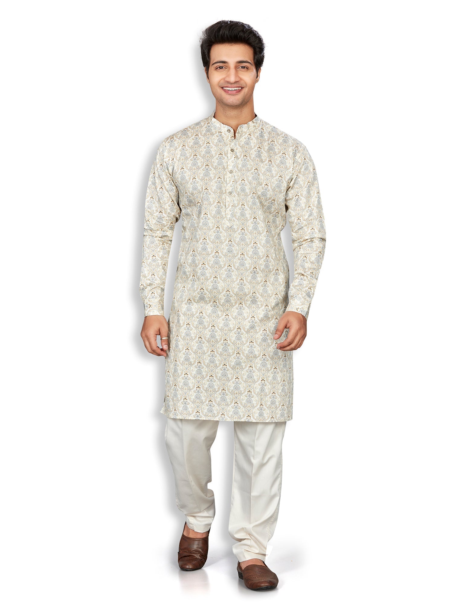 Cotton Kurta for Men - Multicolor | KPAVCUPCR3 | DesiQlo