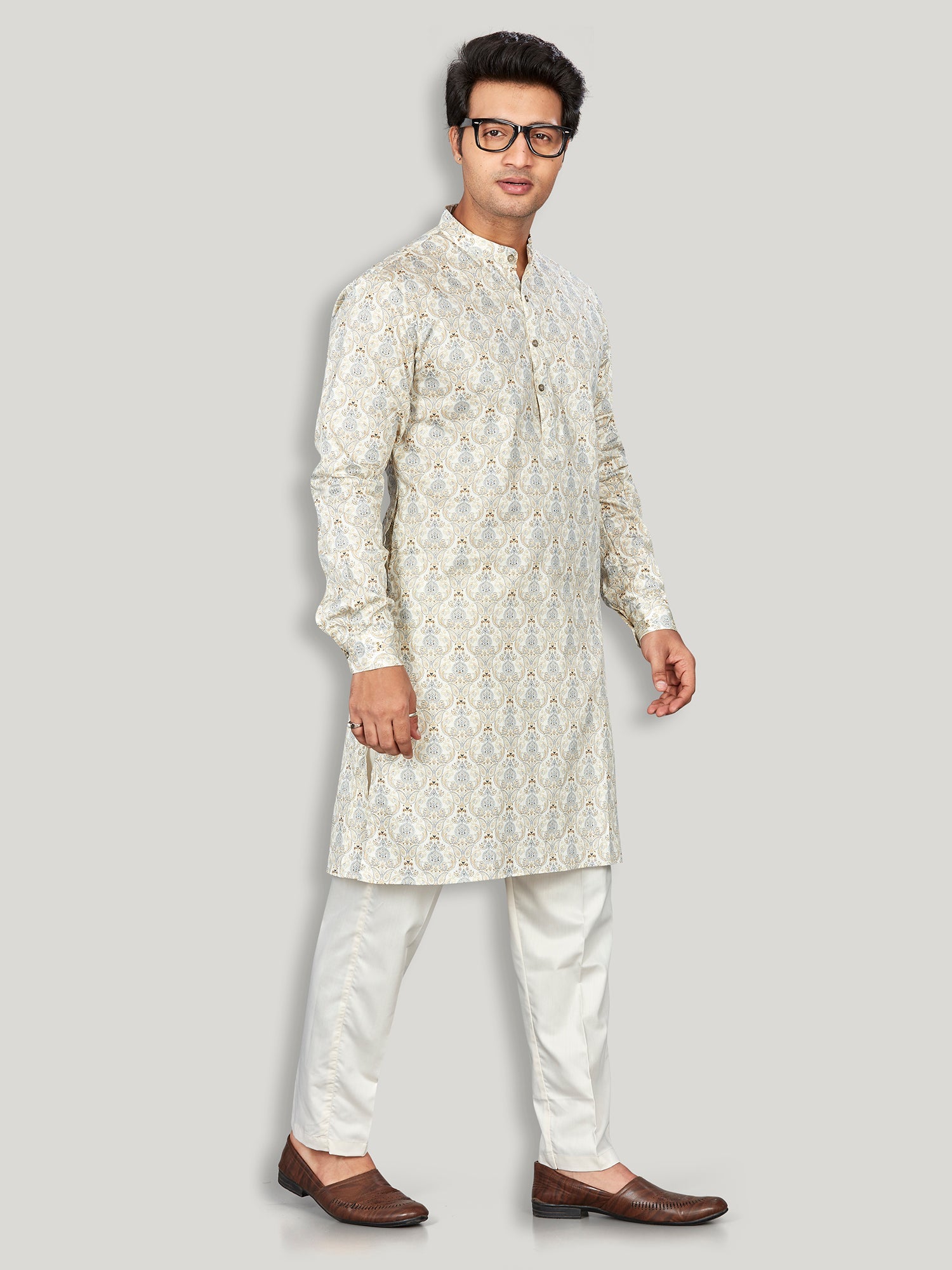 Cotton Kurta for Men - Multicolor | KPAVCUPCR3 | DesiQlo