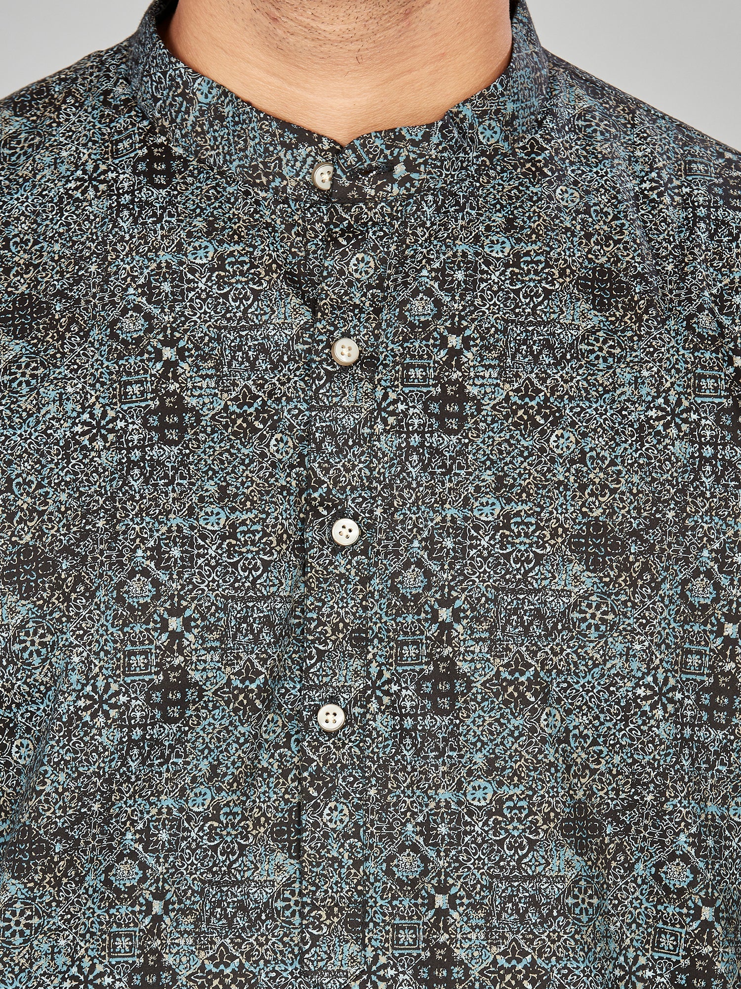 Cotton Kurta for Men - Grey | KPAVCUPBK3 | DesiQlo