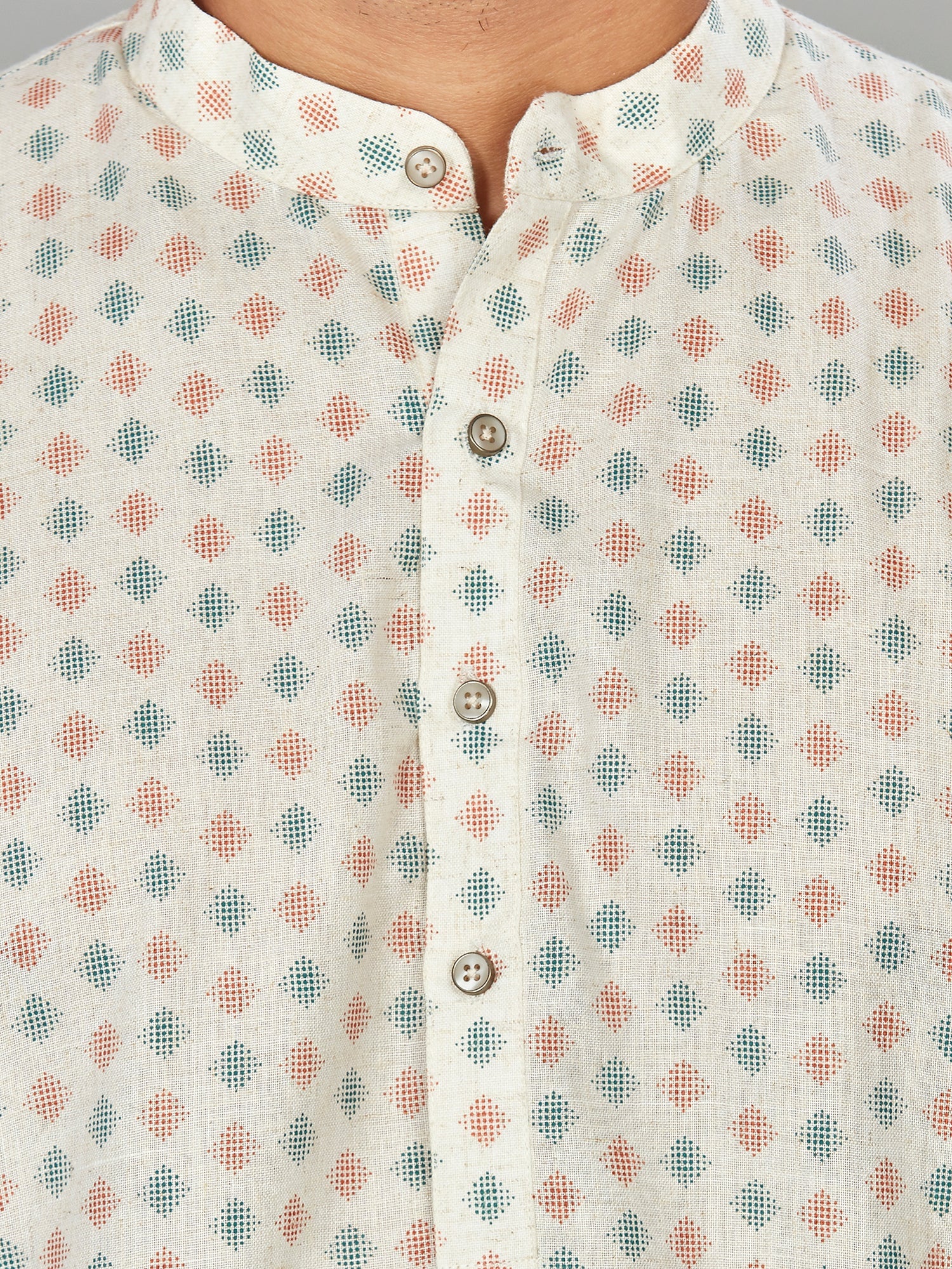 Linen Kurta for Men - Beige | KPMKTPGROR | DesiQlo