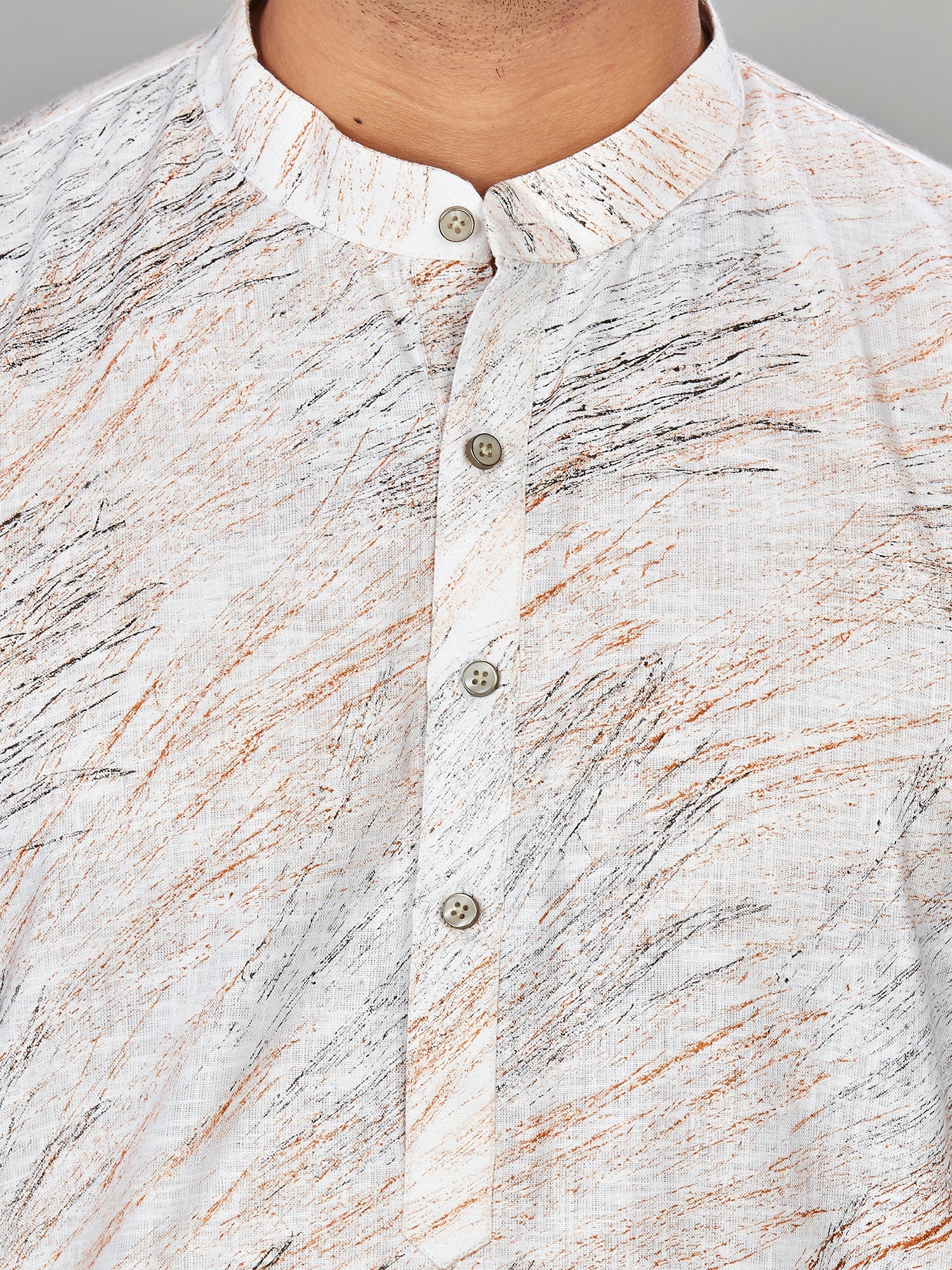 Linen Kurta for Men - White | KPMKBPOR38 | DesiQlo