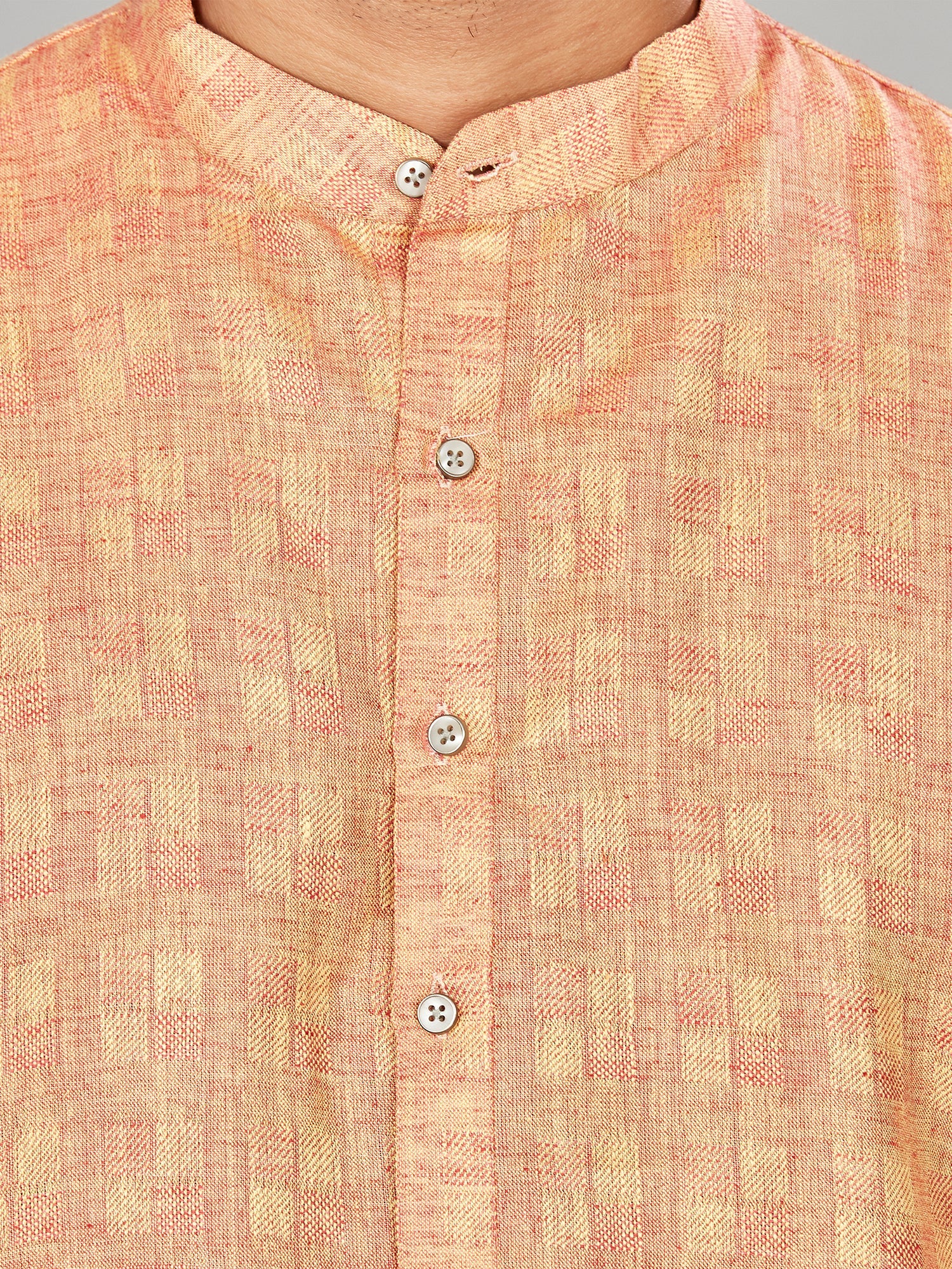 Cotton Kurta for Men - Red | KPSRJQMAR3 | DesiQlo