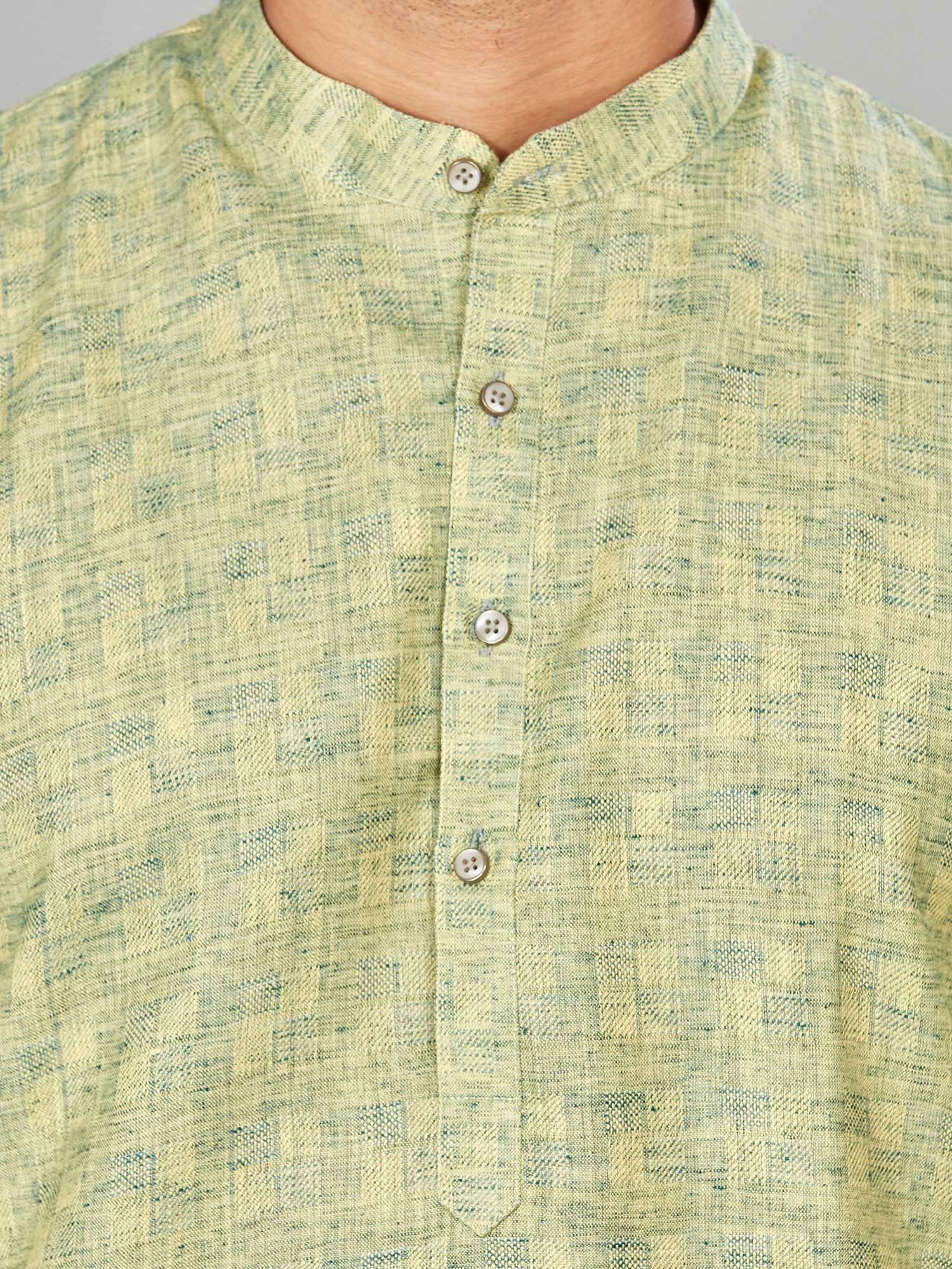 Cotton Kurta for Men - Green | KPSRJQGRN3 | DesiQlo