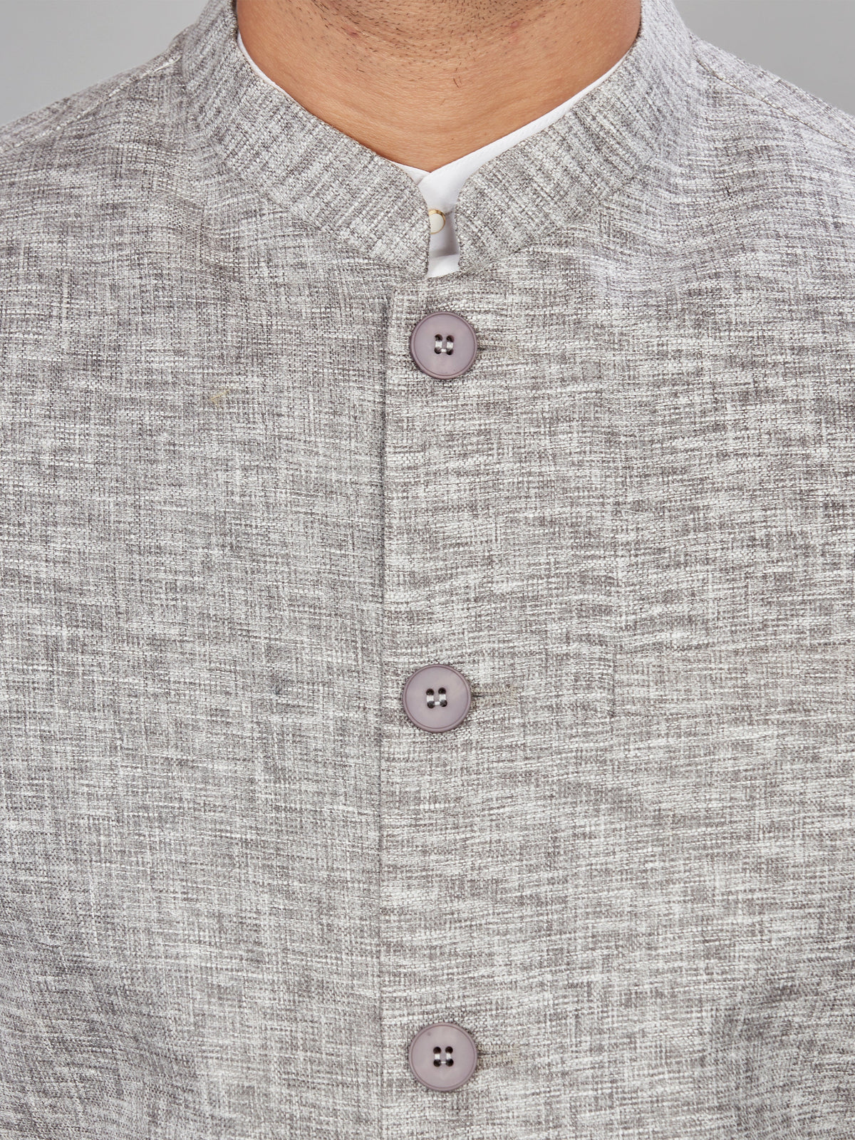 Cotton Nehru Jacket for Men - Grey | WCNVVTGRY3