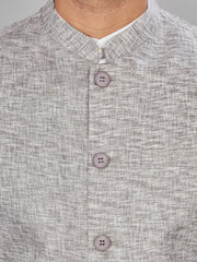 Cotton Nehru Jacket for Men - Grey | WCNVVTGRY3