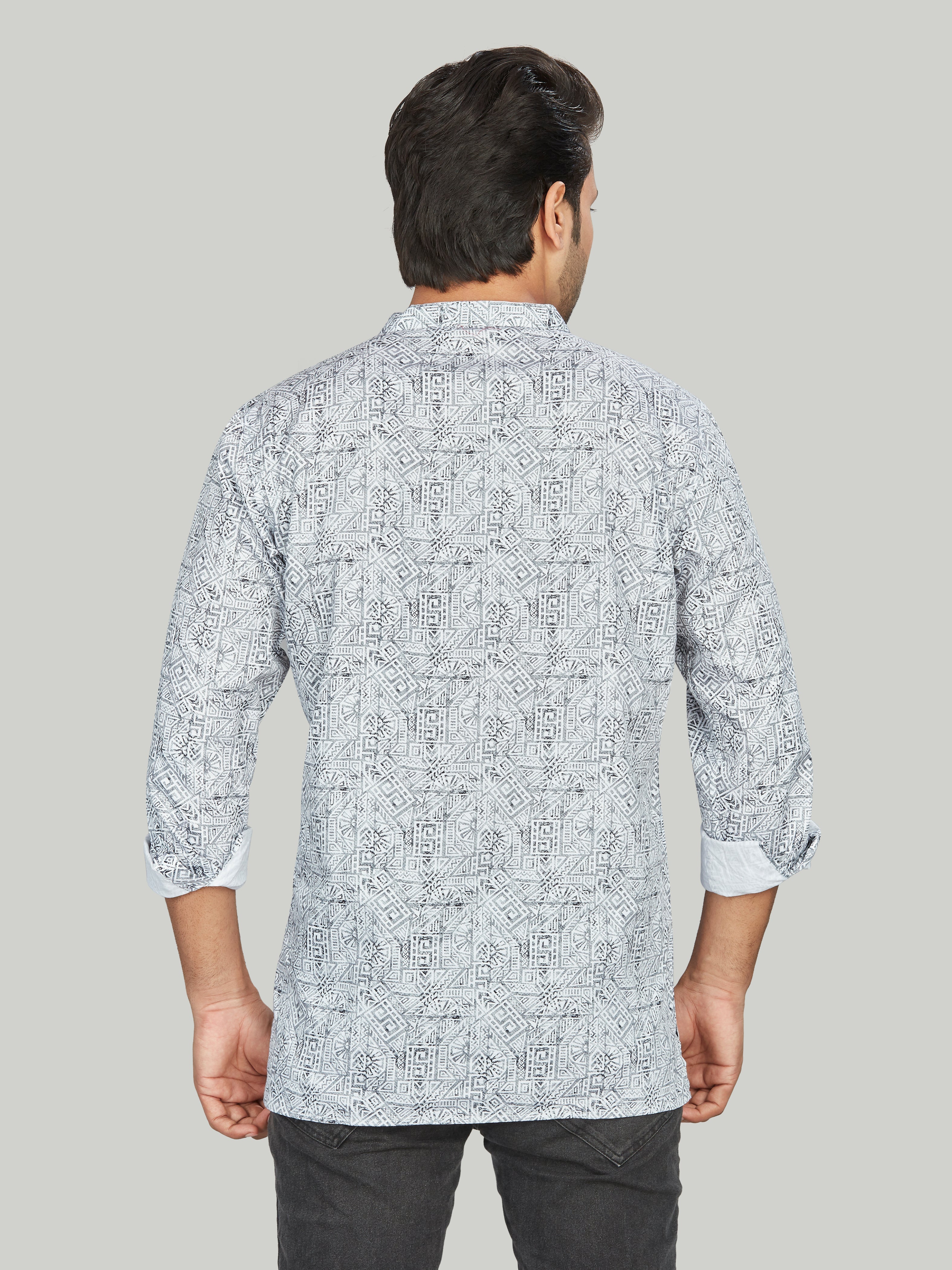 Cotton Short Kurta for Men - Multicolor | SKAVSPBWH3 | DesiQlo