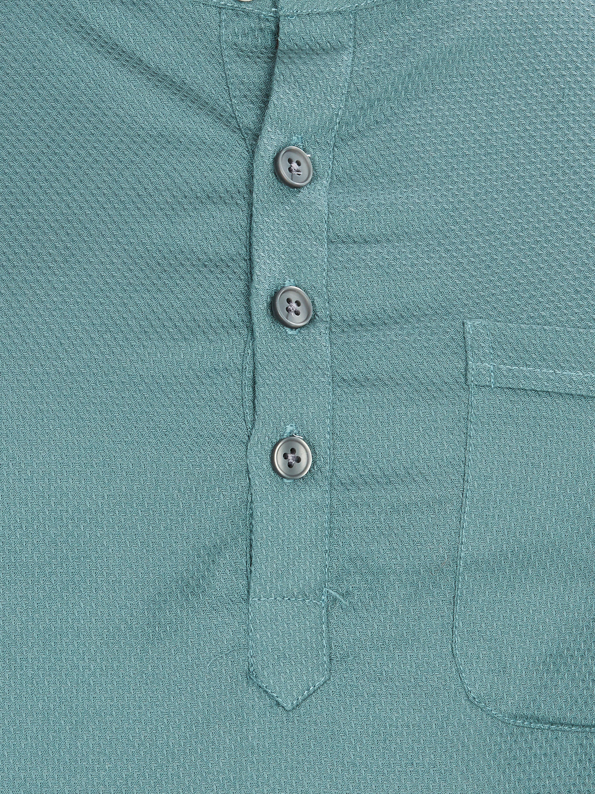 Cotton Short Kurta for Men - Green | SKMYPSGTN3