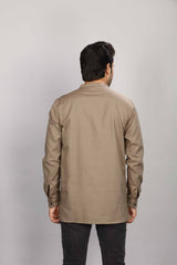 Cotton Short Kurta for Men - Brown | SKMYPSBR38