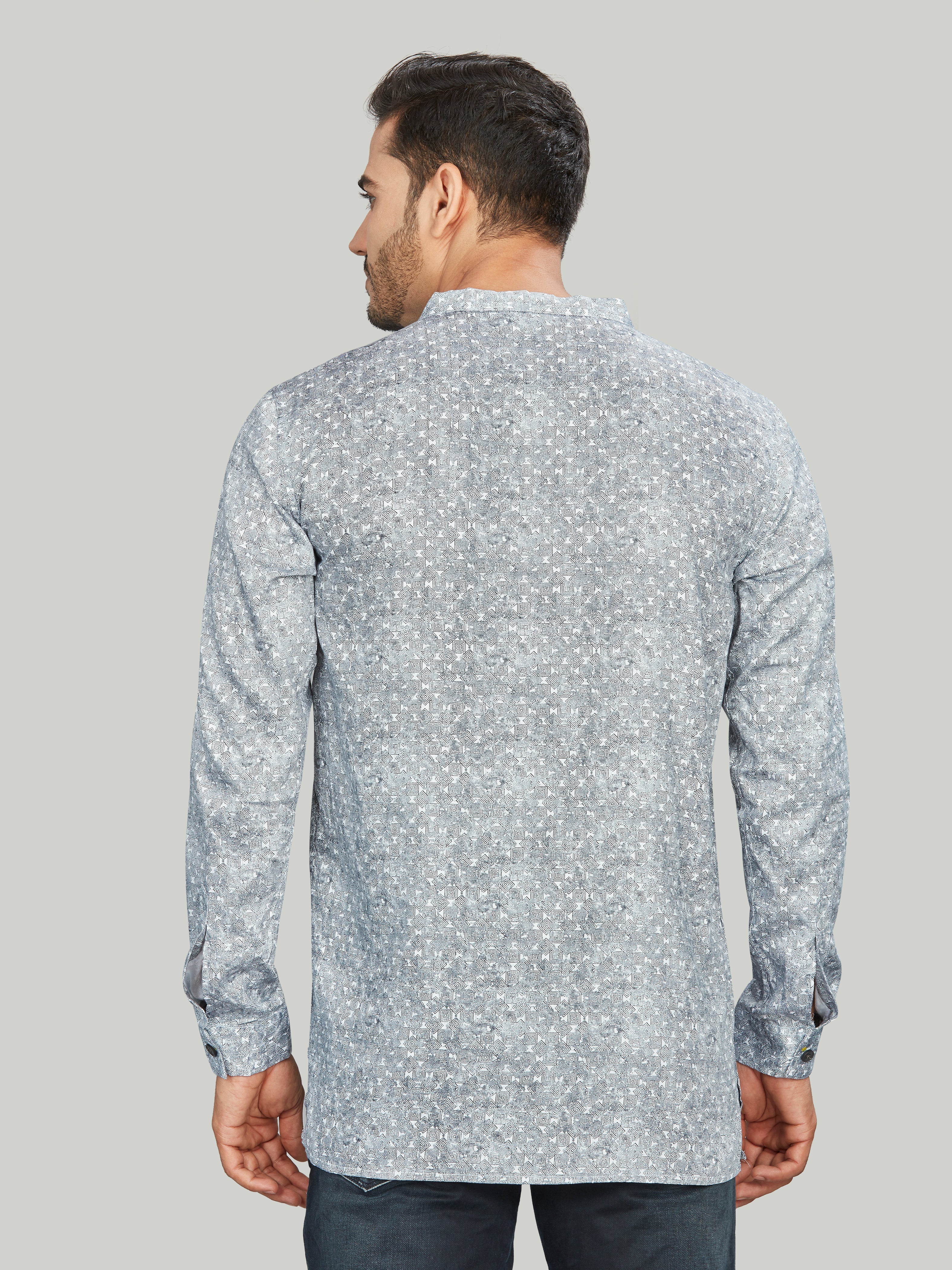 Cotton Short Kurta for Men - Multicolor | SKAVSPSWH3 | DesiQlo