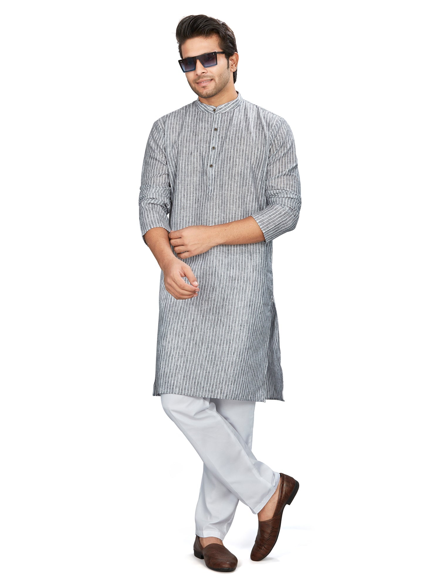 Cotton Kurta for Men - Multicolor | KPUCLIGW38 | DesiQlo