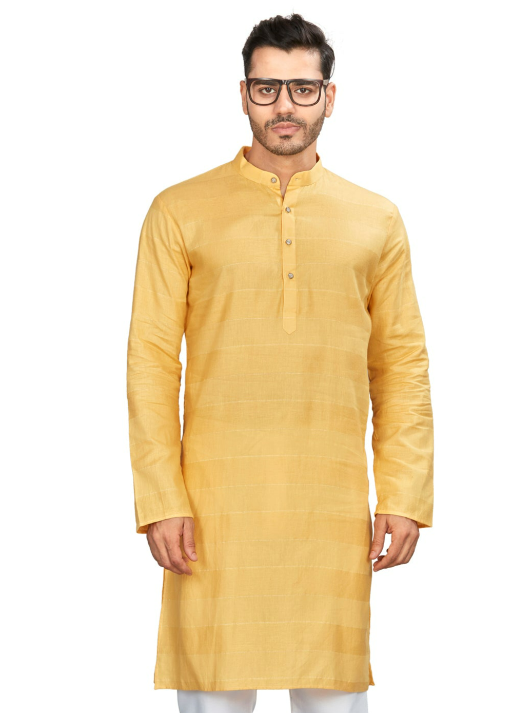 Cotton Kurta for Men - Yellow | KPREZRYL38 | DesiQlo