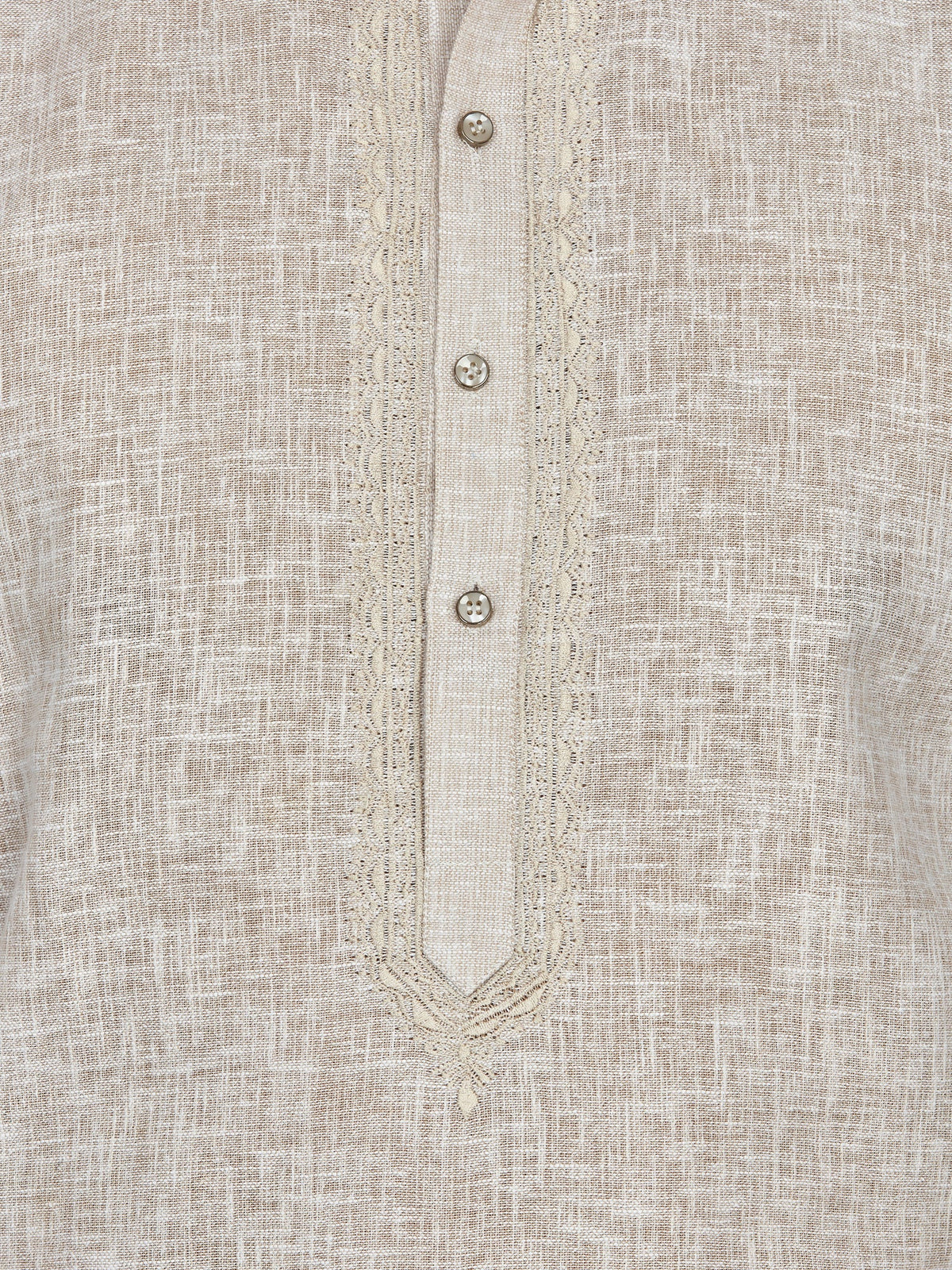 Linen Kurta for Men - Beige | KPLMPEMBE3