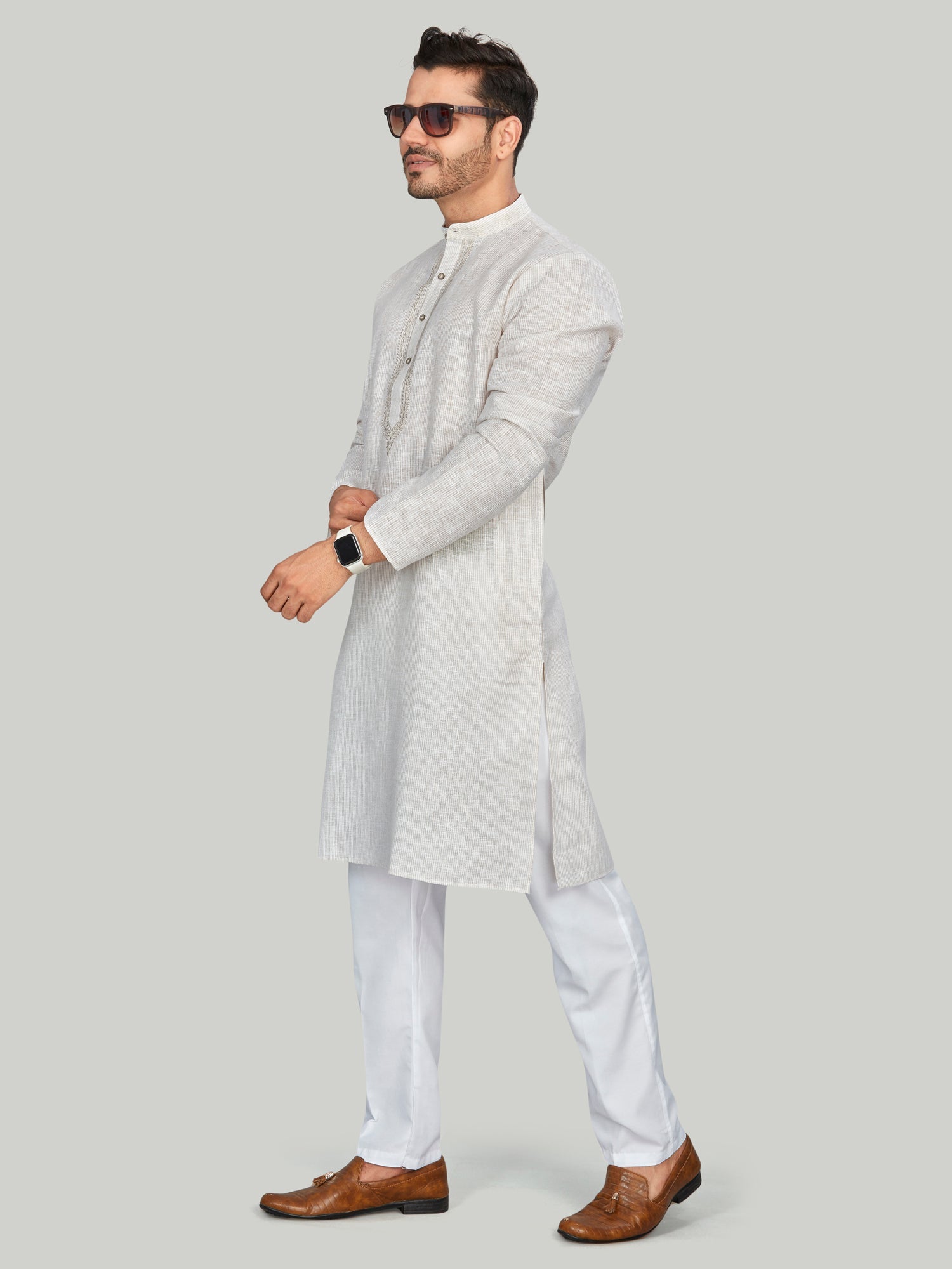 Linen Kurta for Men - Multicolor | KPLMSTEMBE | DesiQlo