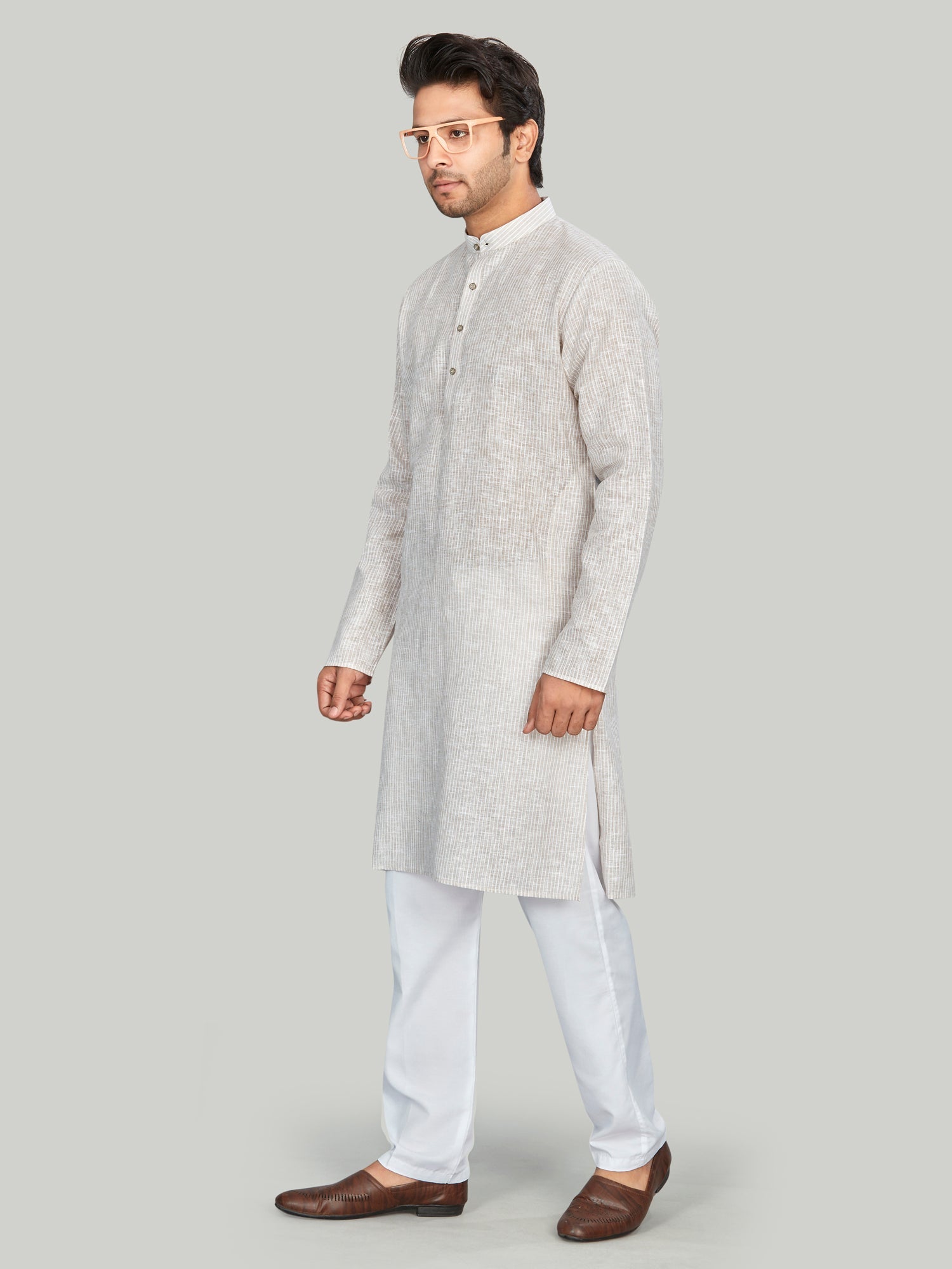 Linen Kurta for Men - Multicolor | KPLMLIBE38 | DesiQlo