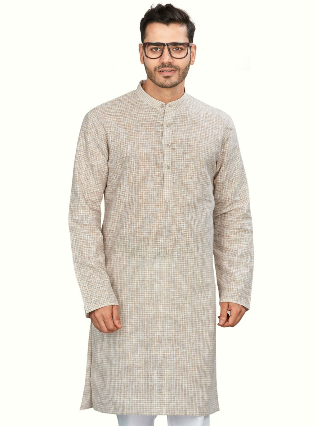 Linen Kurta for Men - Multicolor | KPLMCHBE38 | DesiQlo