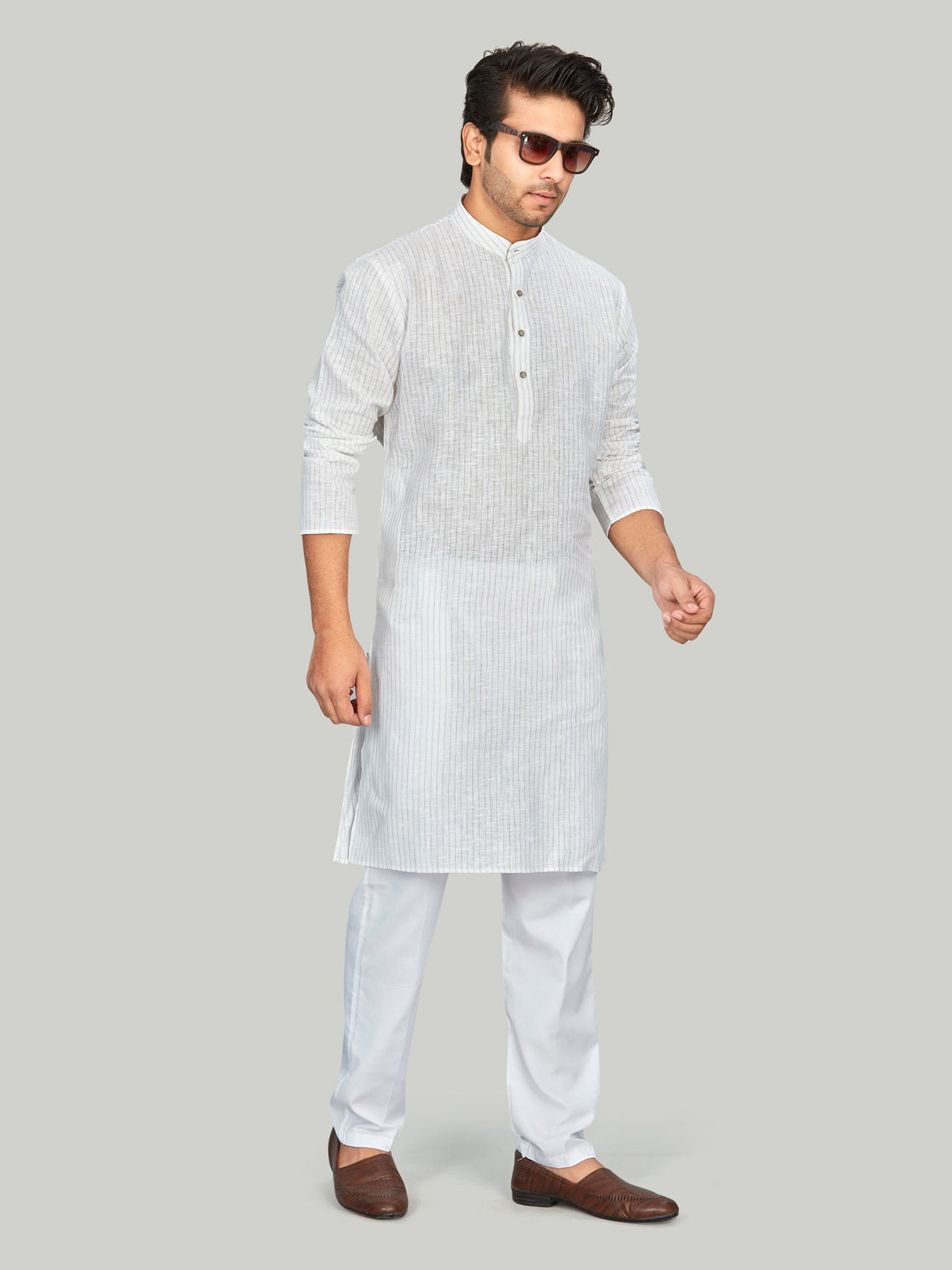 Linen Kurta for Men - Multicolor | KPLMLIWH38