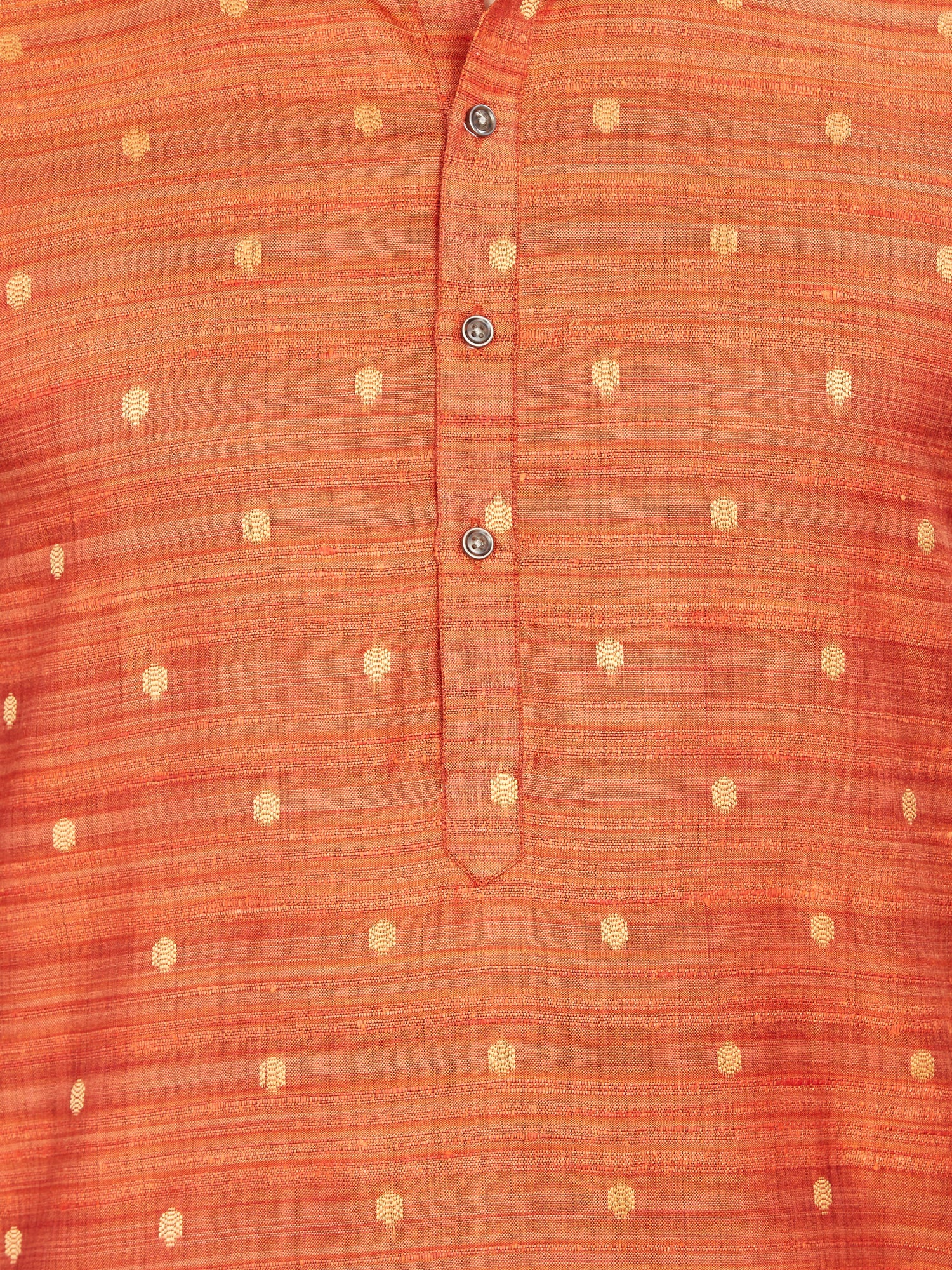 Cotton Kurta for Men - Orange | KPNVBUOR38 | DesiQlo