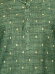 Cotton Kurta for Men - Green | KPNVBUGRN3