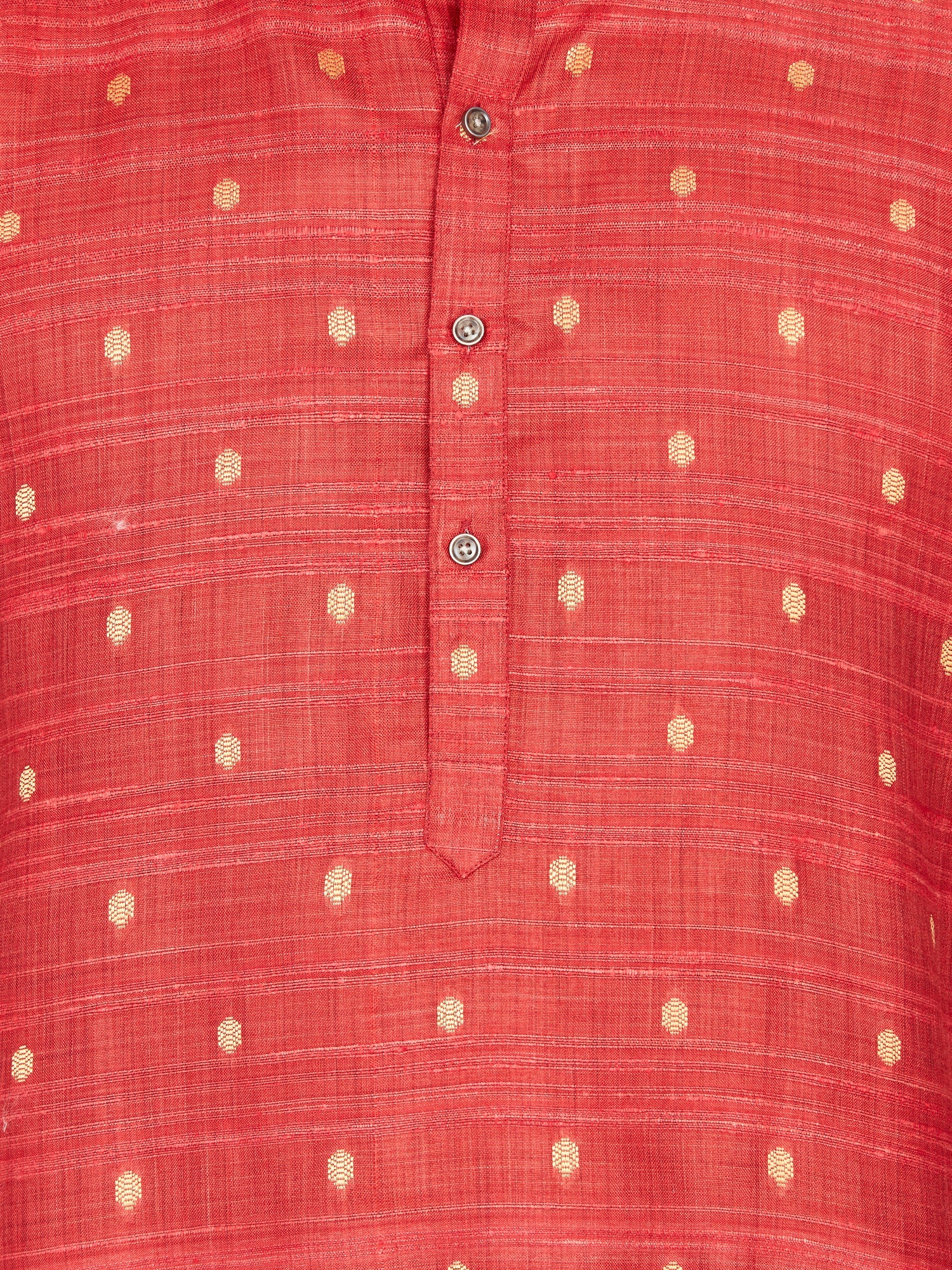 Cotton Kurta for Men - Red | KPNVBUMAR3 | DesiQlo