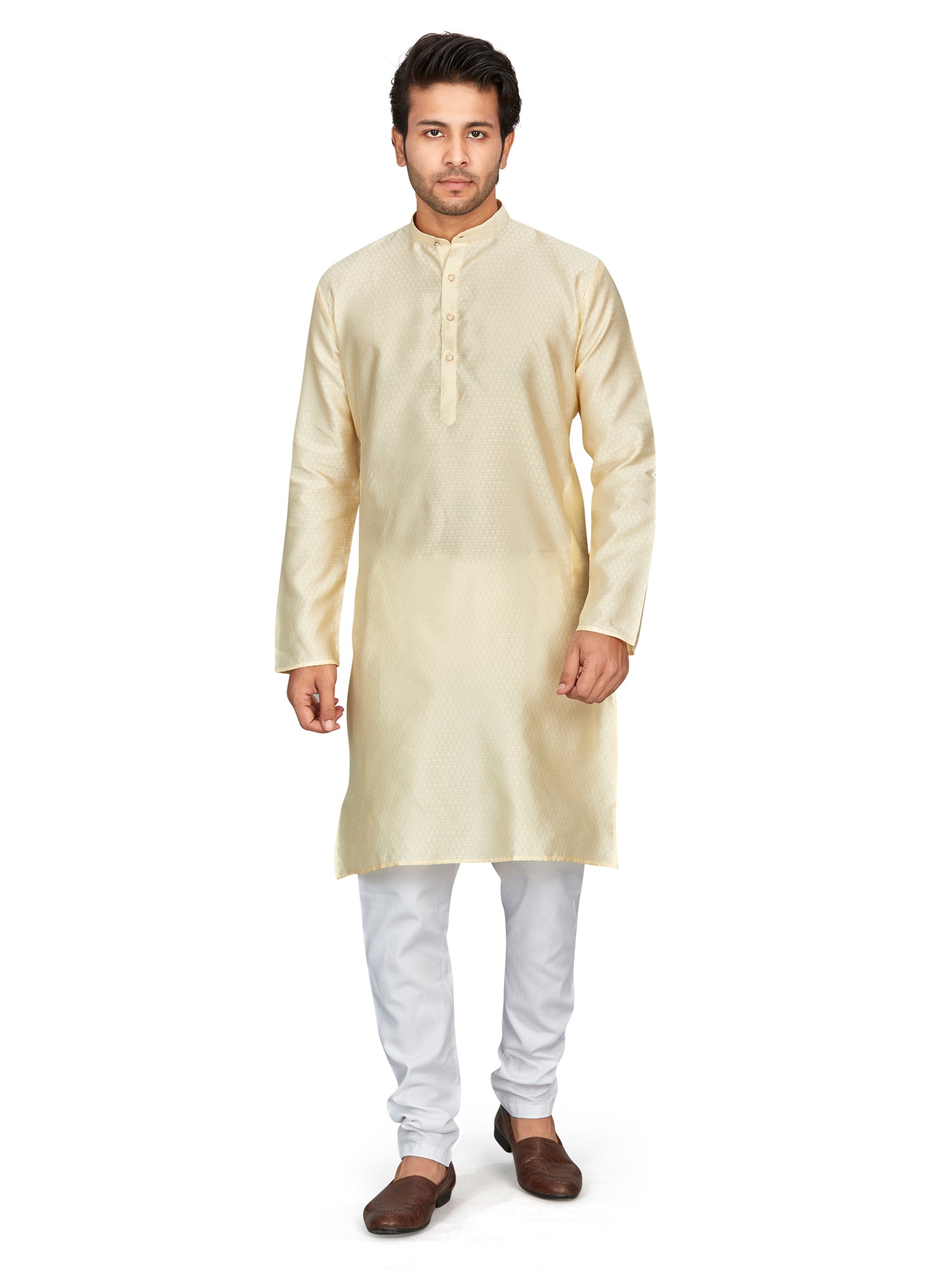 Viscose Kurta for Men - Beige | KPAVSHEXCR | DesiQlo