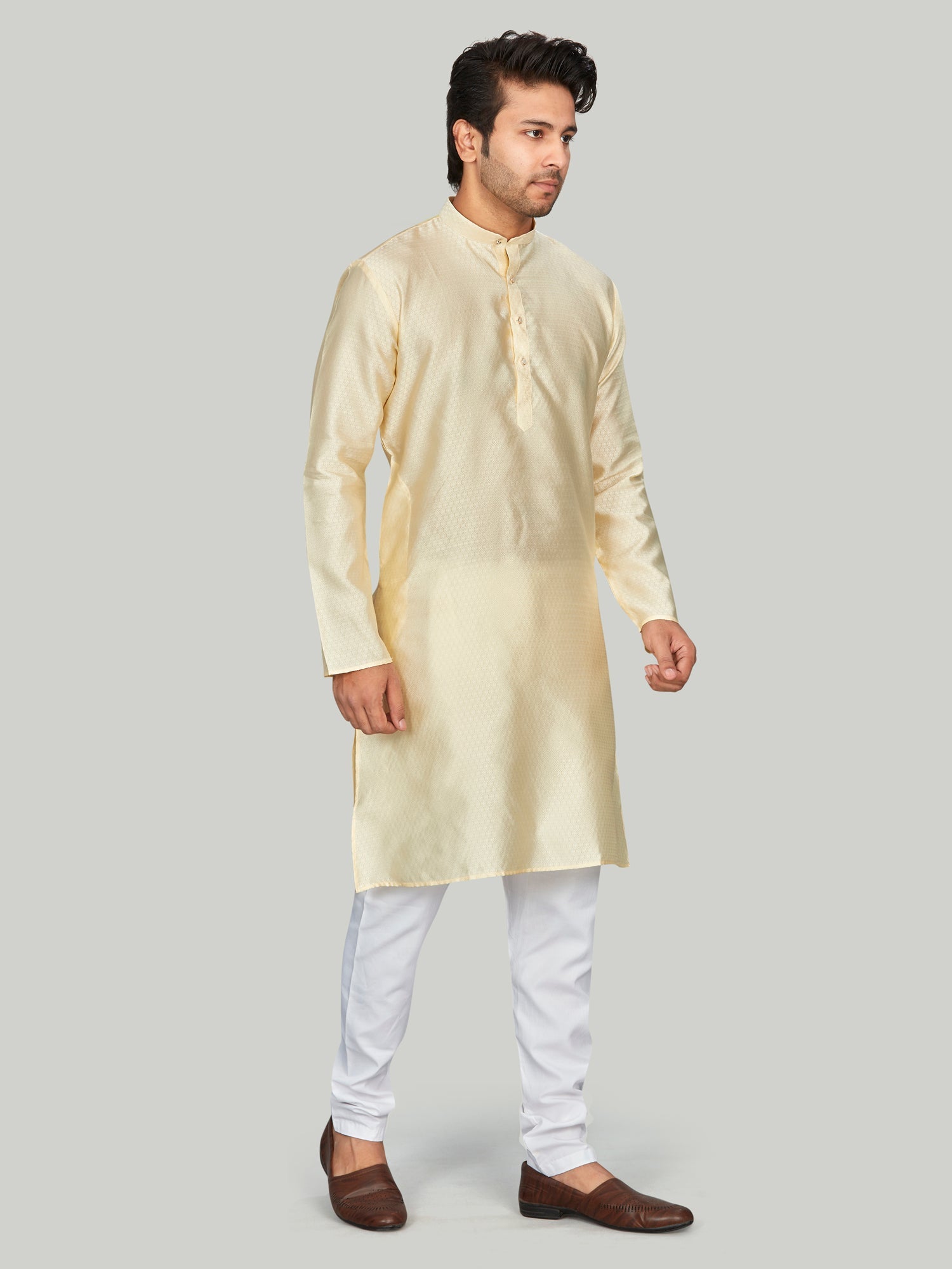 Viscose Kurta for Men - Beige | KPAVSHEXCR | DesiQlo