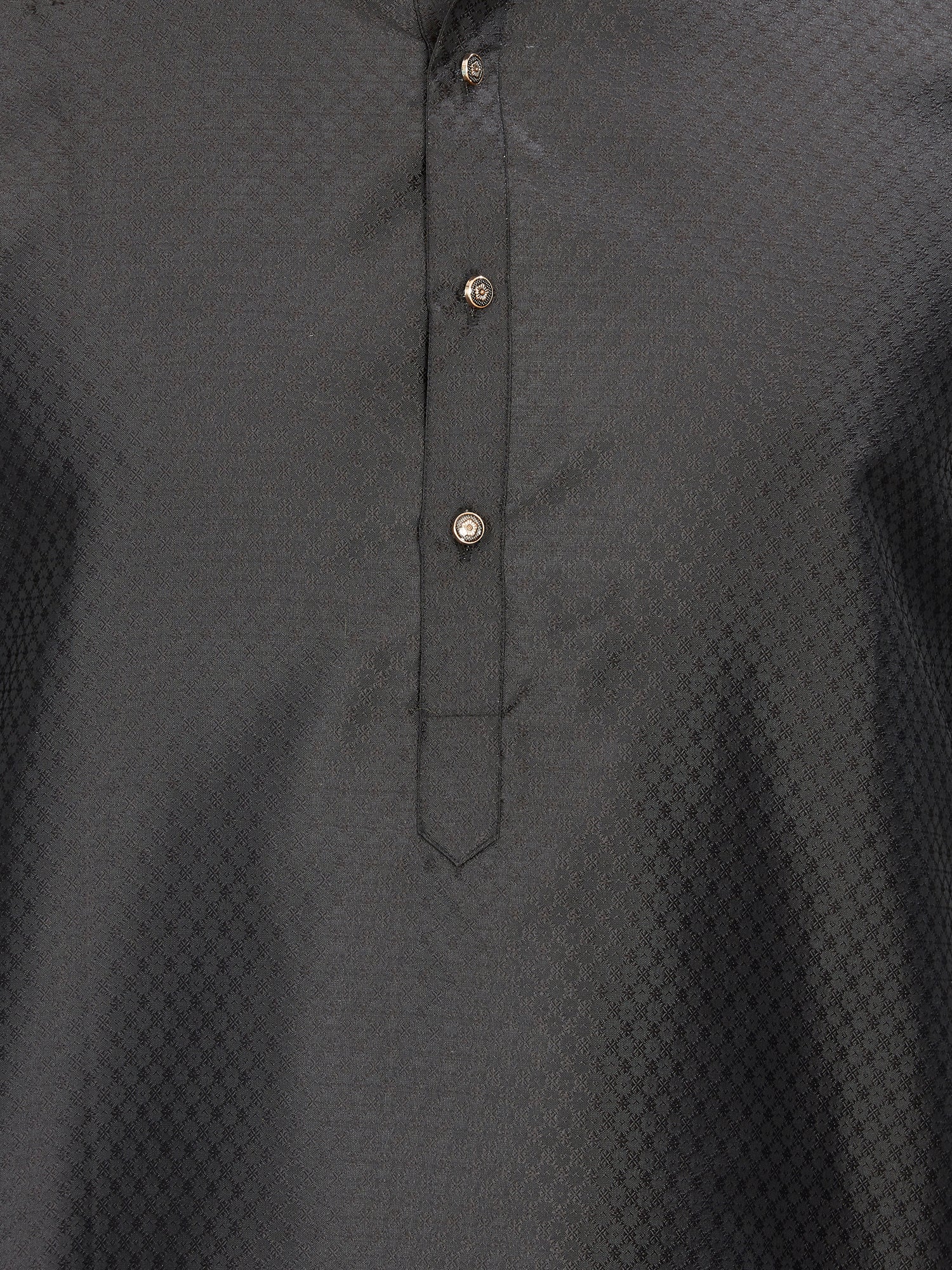 Silk Kurta for Men - Black | KPAVSCIRBL | DesiQlo