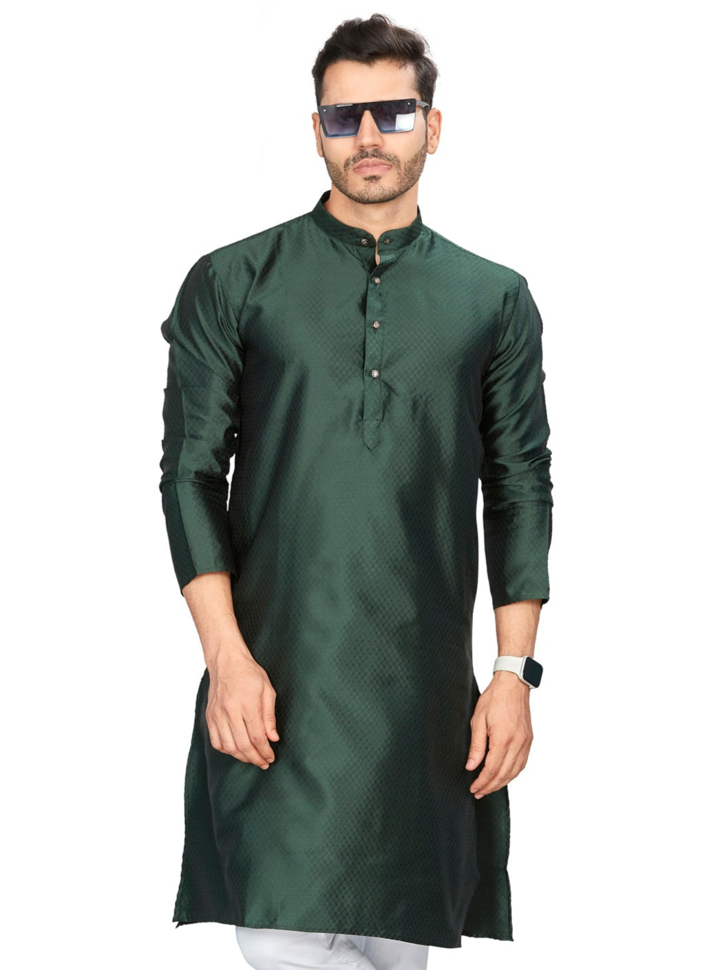 Viscose Kurta for Men - Green | KPAVSCIRGR | DesiQlo