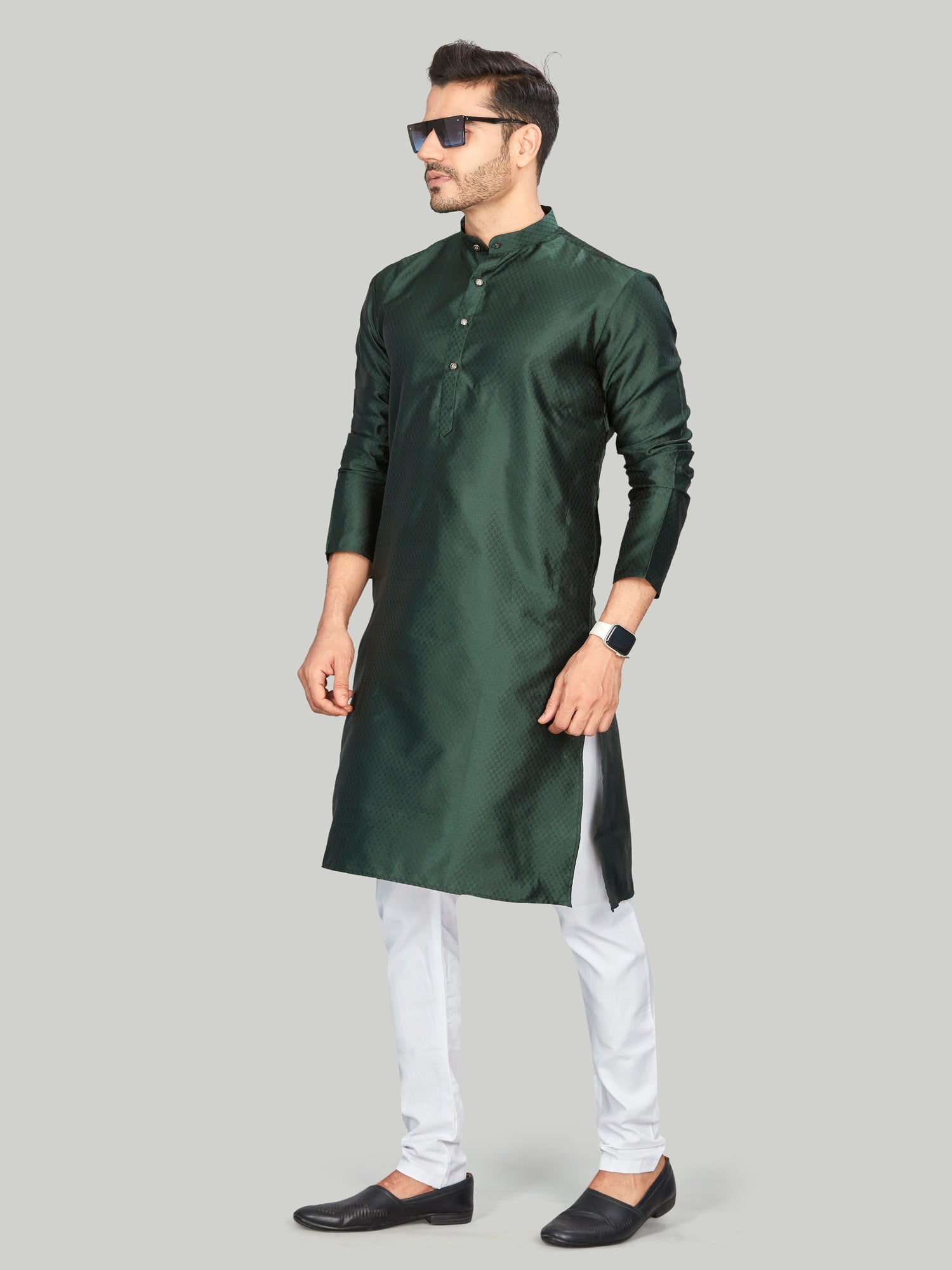Viscose Kurta for Men - Green | KPAVSCIRGR | DesiQlo